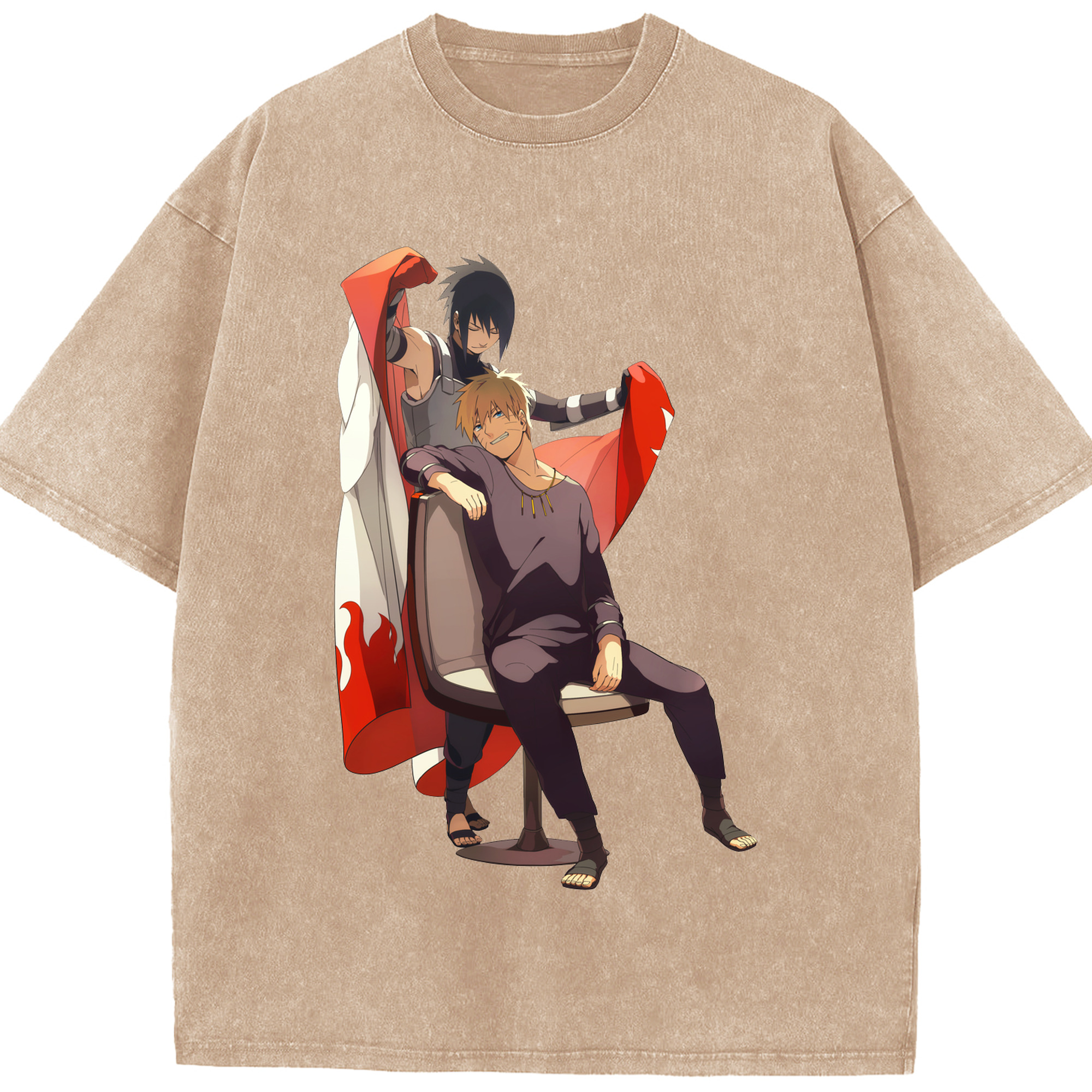 （画像用） NARUTO -ナルト- うずまき ナルト Uzumaki Naruto 綿100% ヴィンテージ風 半袖Tシャツ（フロントプリント）