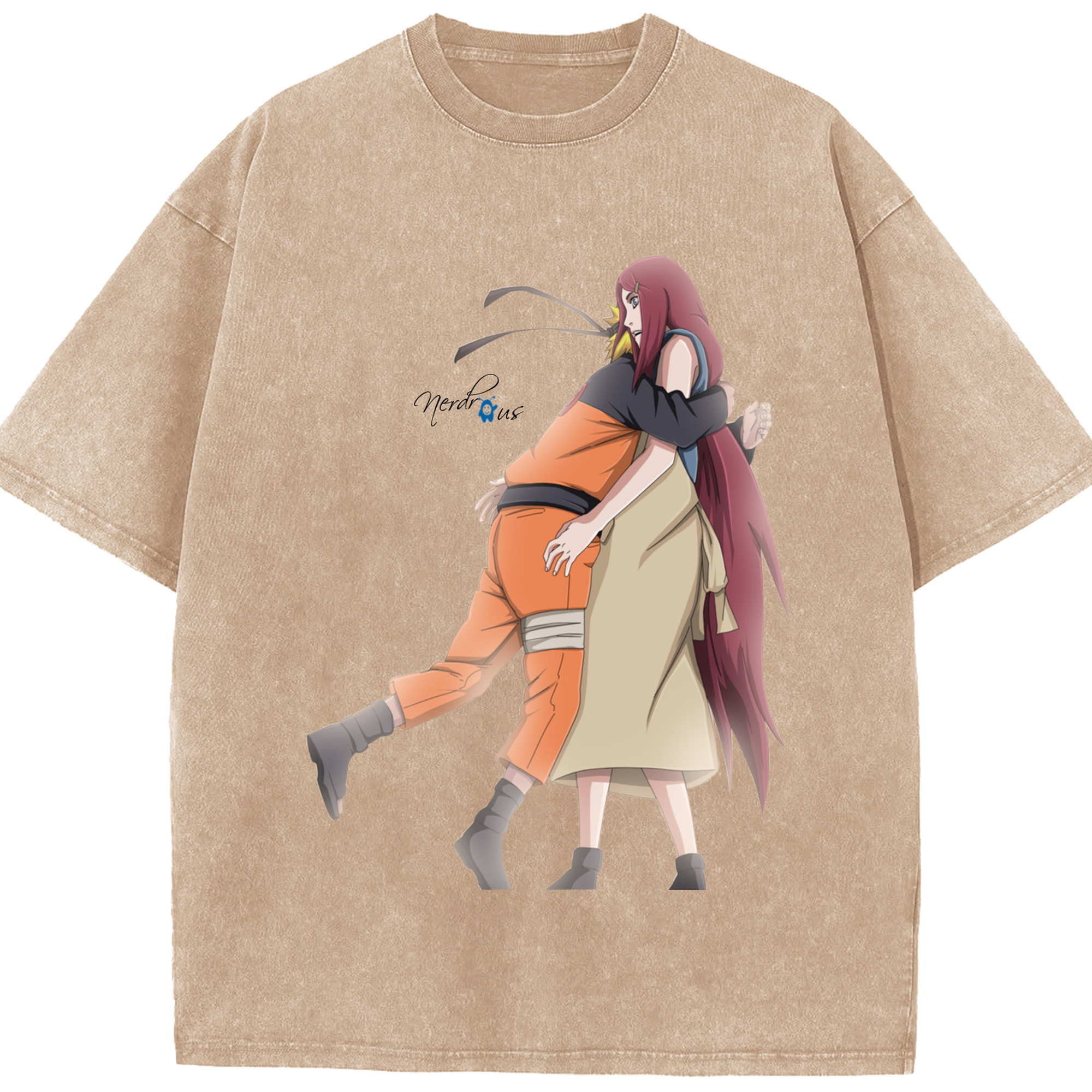 （画像用） NARUTO -ナルト- うずまき ナルト Uzumaki Naruto 綿100% ヴィンテージ風 半袖Tシャツ（フロントプリント）