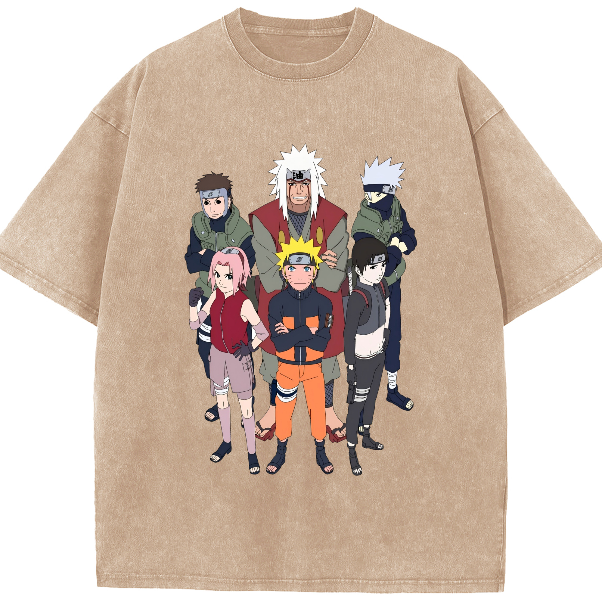 （画像用） NARUTO -ナルト- うずまき ナルト Uzumaki Naruto 綿100% ヴィンテージ風 半袖Tシャツ（フロントプリント）