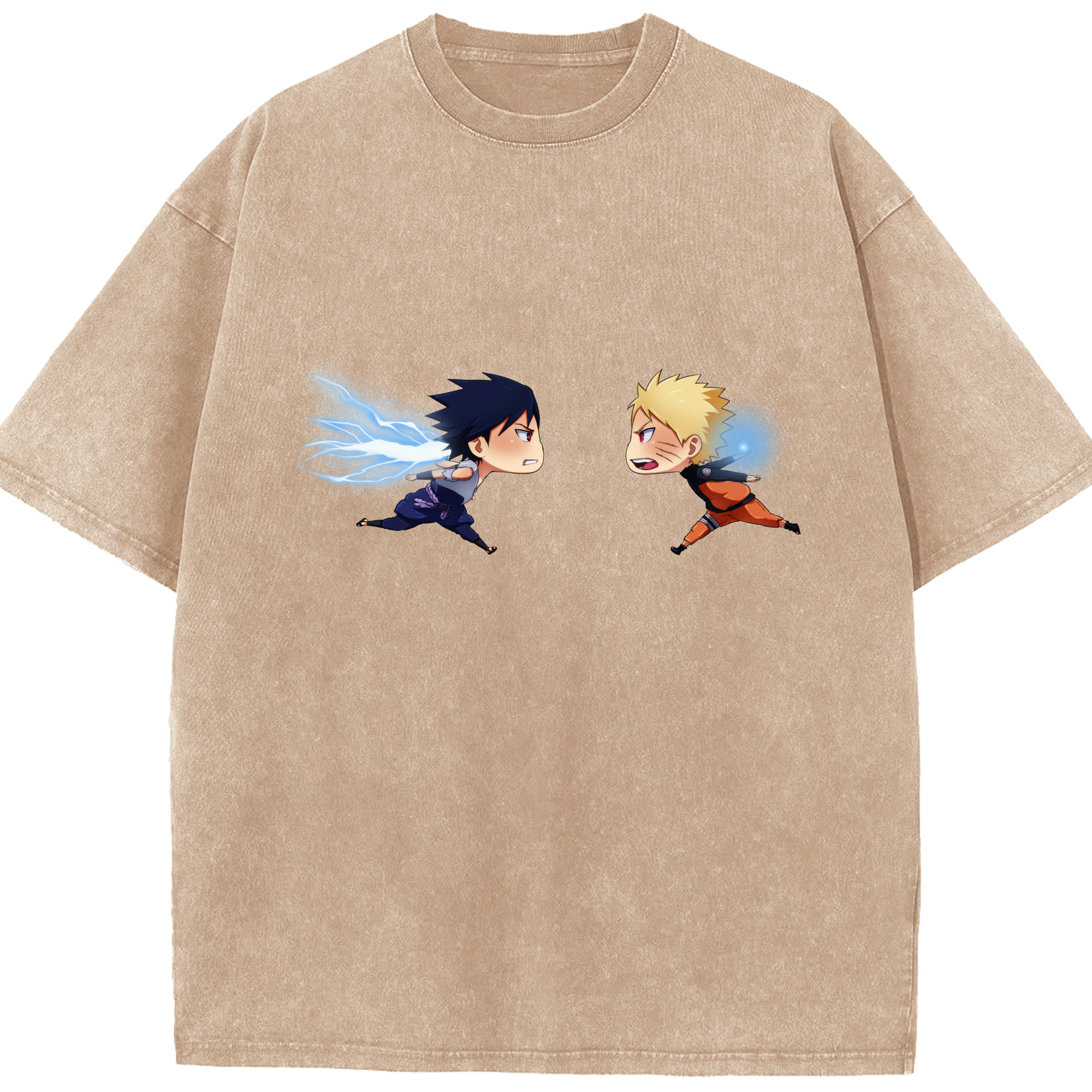 （画像用） NARUTO -ナルト- うずまき ナルト Uzumaki Naruto 綿100% ヴィンテージ風 半袖Tシャツ（フロントプリント）
