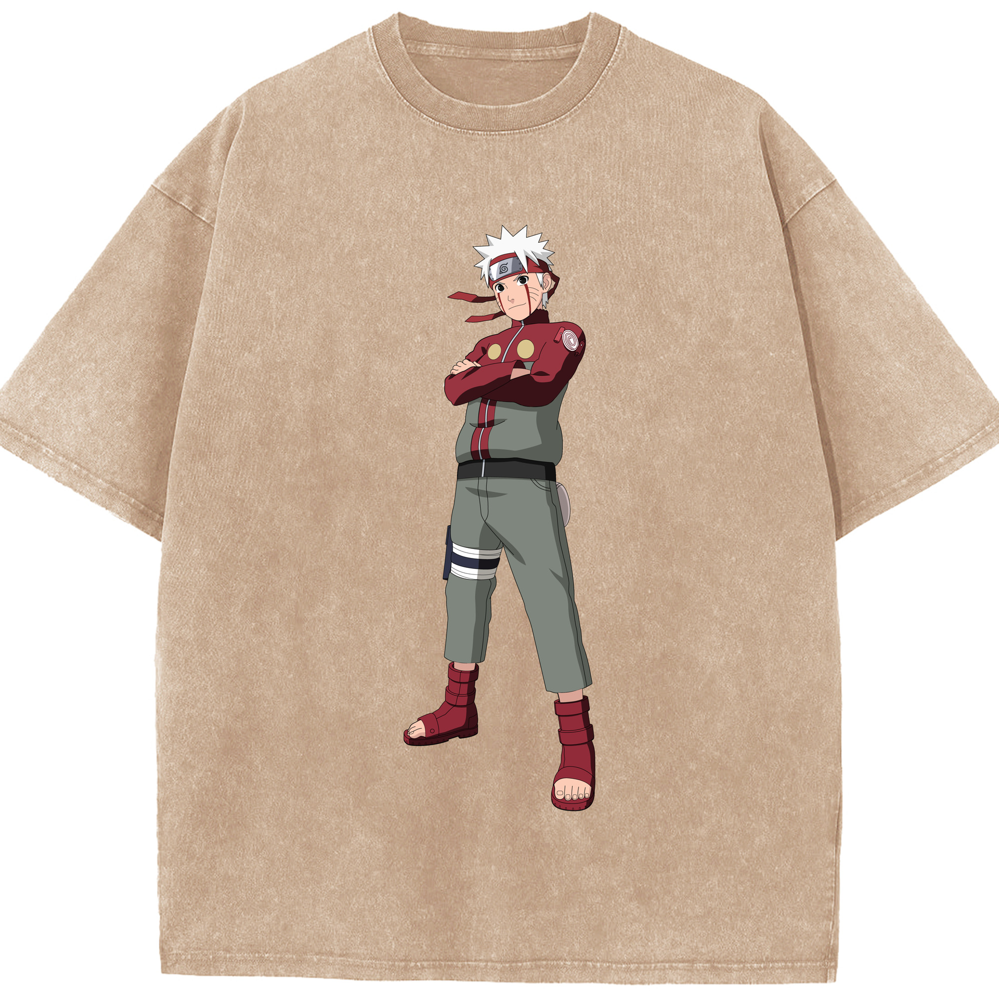 （画像用） NARUTO -ナルト- うずまき ナルト Uzumaki Naruto 綿100% ヴィンテージ風 半袖Tシャツ（フロントプリント）