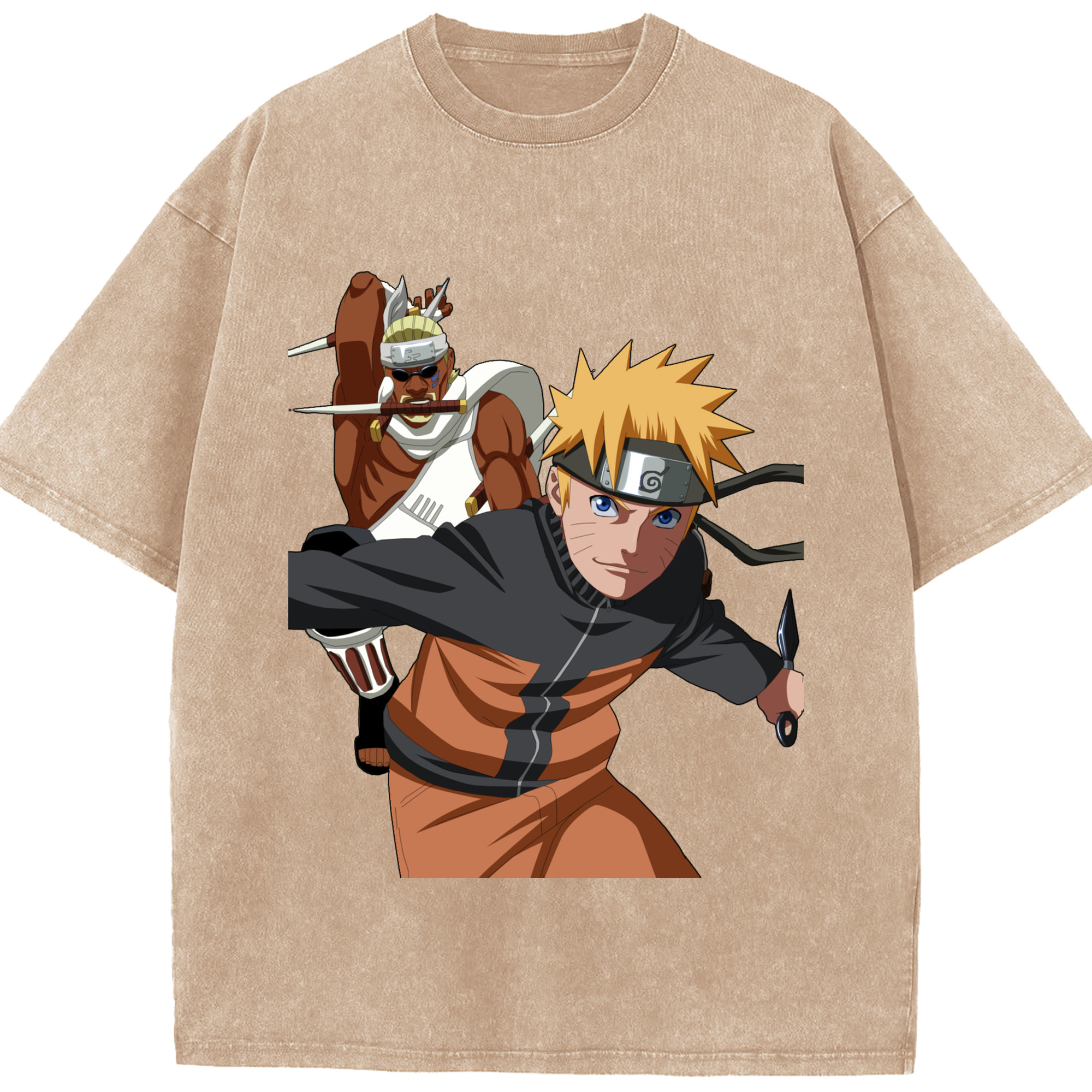 （画像用） NARUTO -ナルト- うずまき ナルト Uzumaki Naruto 綿100% ヴィンテージ風 半袖Tシャツ（フロントプリント）