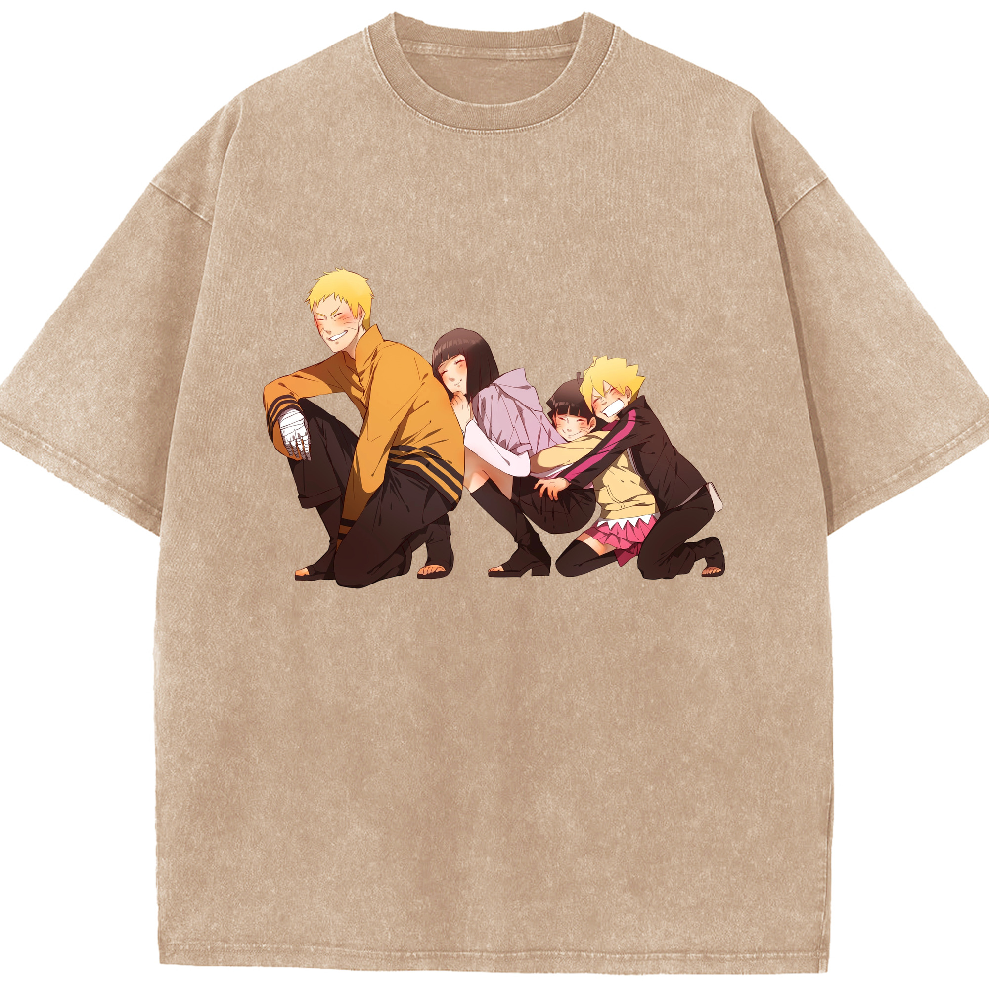 （画像用） NARUTO -ナルト- うずまき ナルト Uzumaki Naruto 綿100% ヴィンテージ風 半袖Tシャツ（フロントプリント）