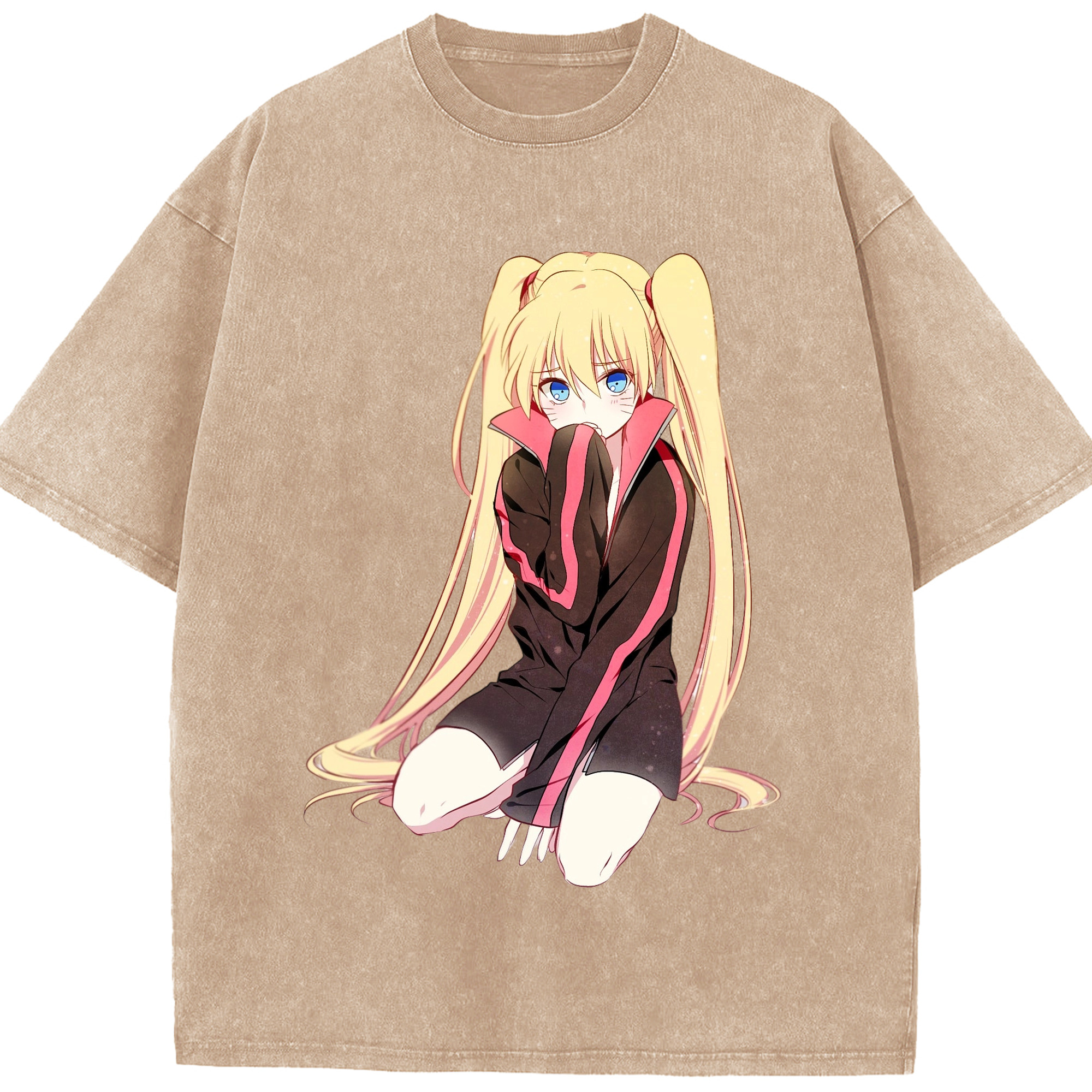 （画像用） NARUTO -ナルト- うずまき ナルト Uzumaki Naruto 綿100% ヴィンテージ風 半袖Tシャツ（フロントプリント）