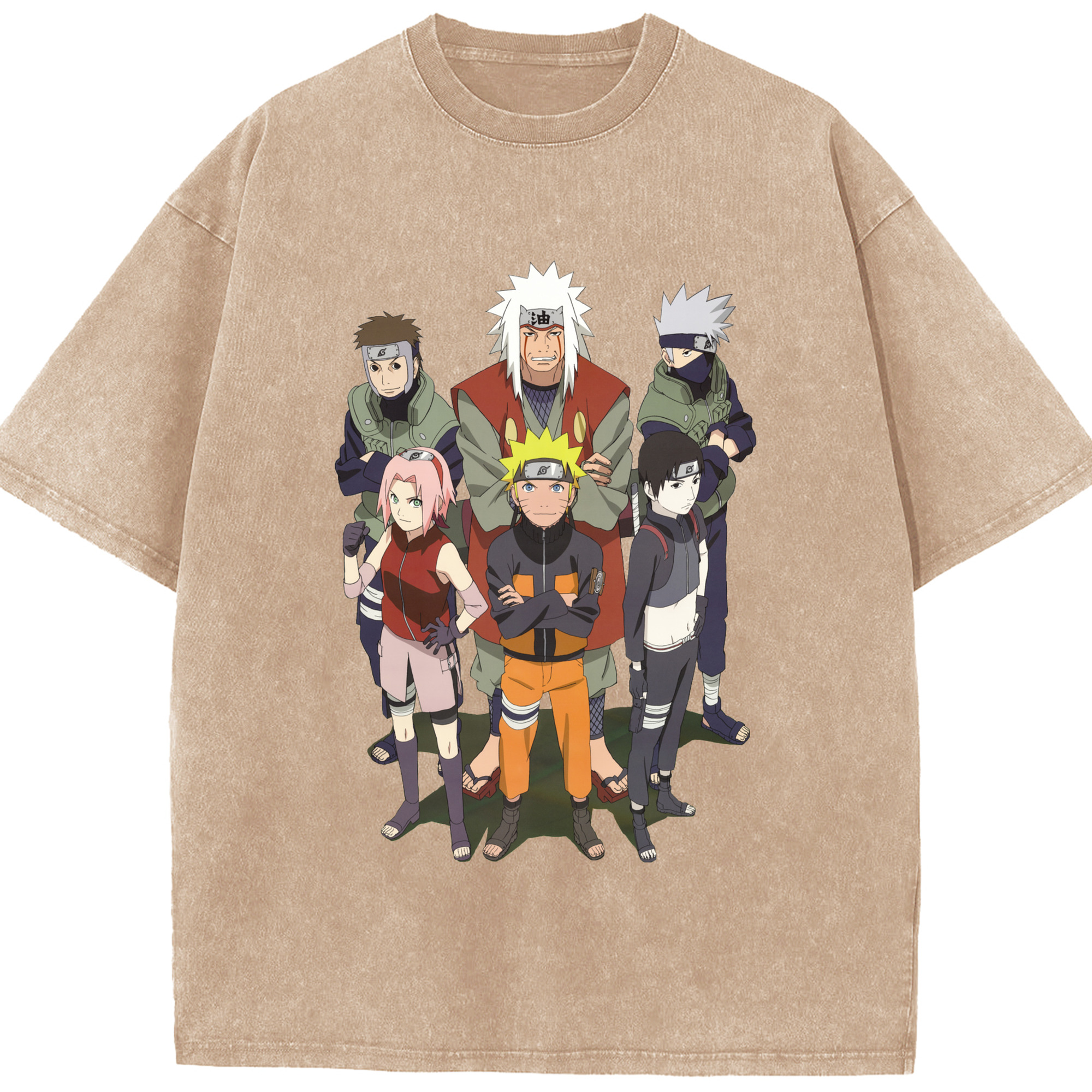 （画像用） NARUTO -ナルト- うずまき ナルト Uzumaki Naruto 綿100% ヴィンテージ風 半袖Tシャツ（フロントプリント）