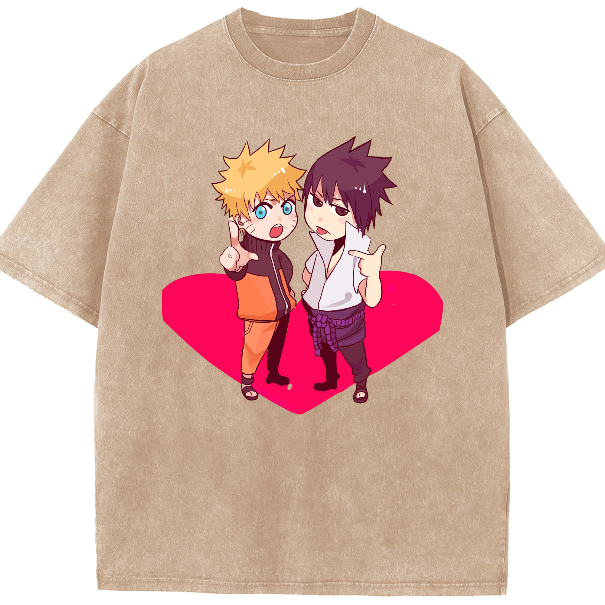 （画像用） NARUTO -ナルト- うずまき ナルト Uzumaki Naruto 綿100% ヴィンテージ風 半袖Tシャツ（フロントプリント）