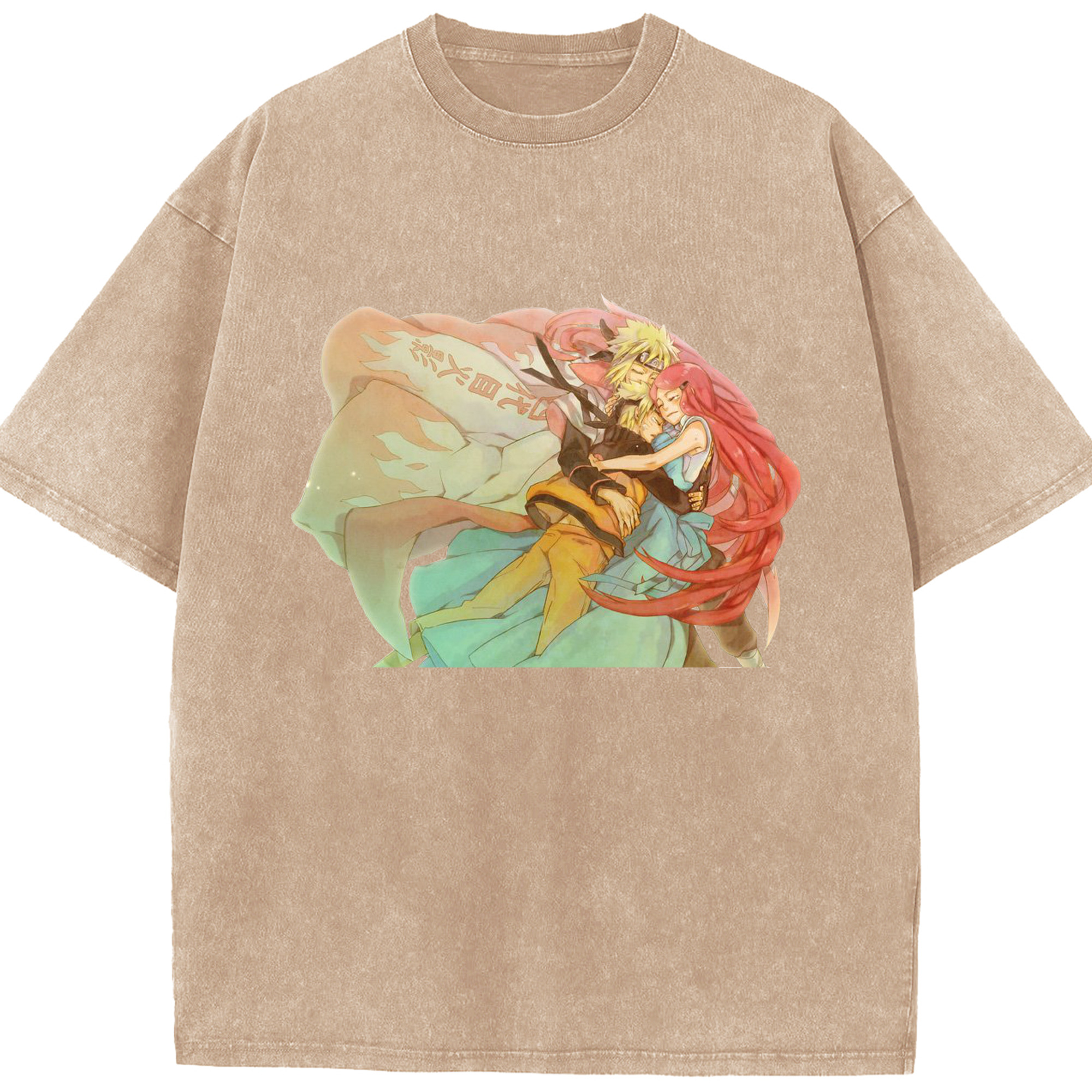 （画像用） NARUTO -ナルト- うずまき ナルト Uzumaki Naruto 綿100% ヴィンテージ風 半袖Tシャツ（フロントプリント）