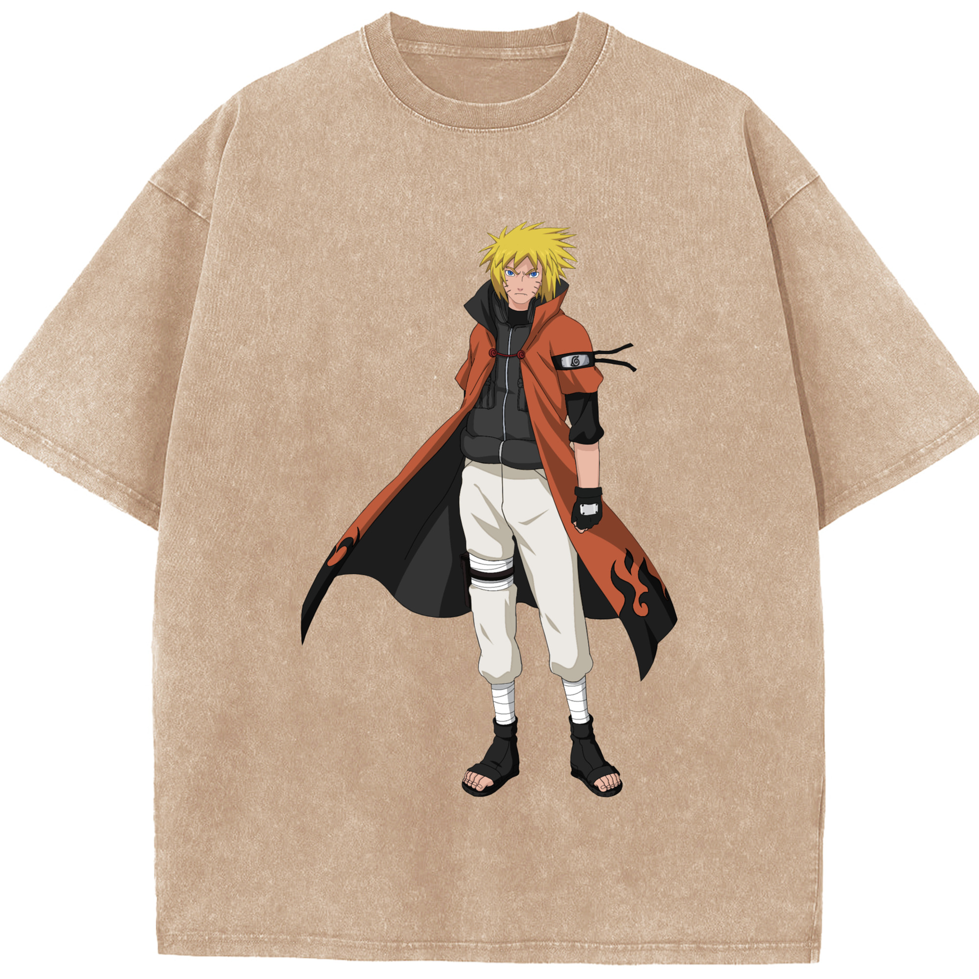 （画像用） NARUTO -ナルト- うずまき ナルト Uzumaki Naruto 綿100% ヴィンテージ風 半袖Tシャツ（フロントプリント）