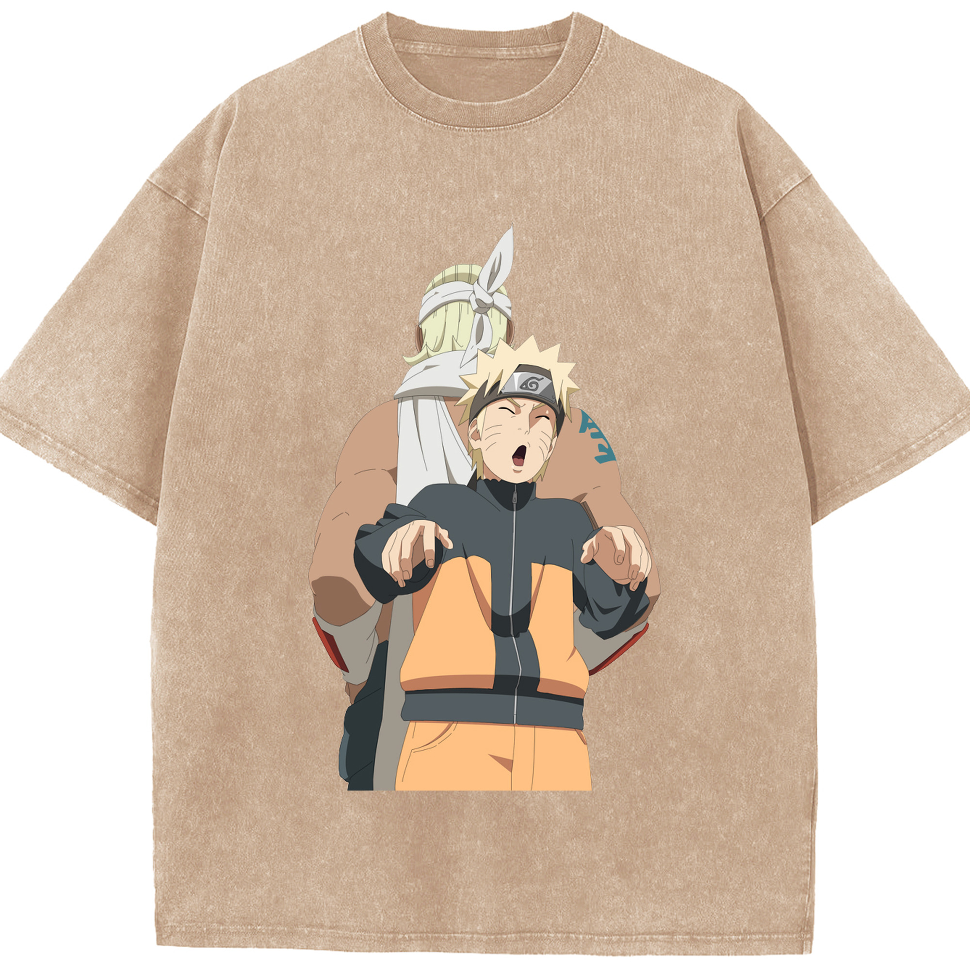 （画像用） NARUTO -ナルト- うずまき ナルト Uzumaki Naruto 綿100% ヴィンテージ風 半袖Tシャツ（フロントプリント）