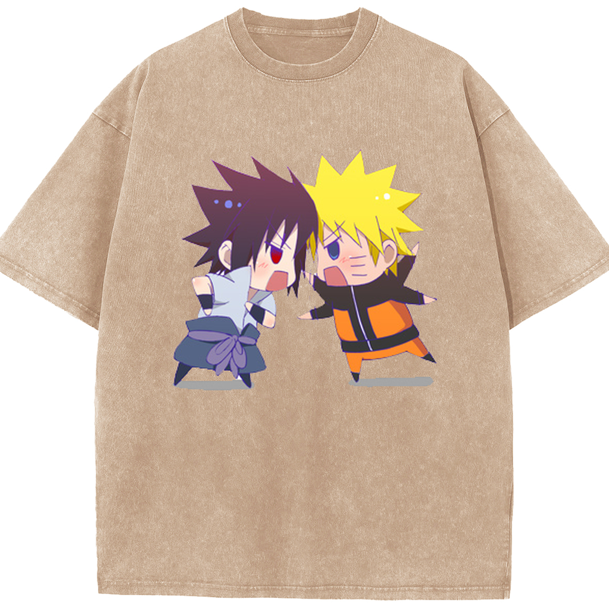 （画像用） NARUTO -ナルト- うずまき ナルト Uzumaki Naruto 綿100% ヴィンテージ風 半袖Tシャツ（フロントプリント）