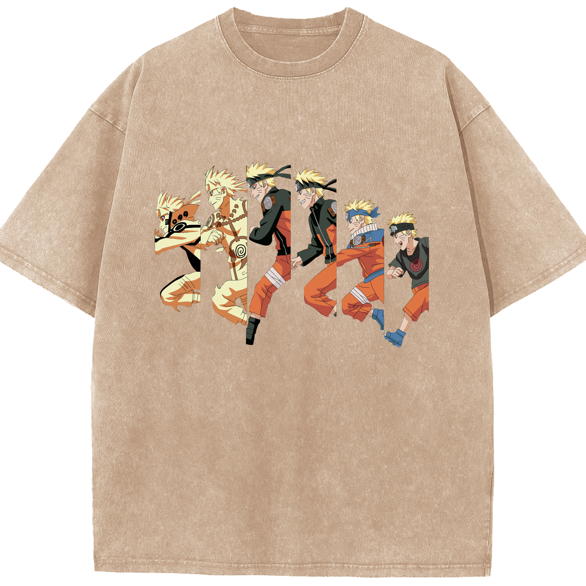 （画像用） NARUTO -ナルト- うずまき ナルト Uzumaki Naruto 綿100% ヴィンテージ風 半袖Tシャツ（フロントプリント）