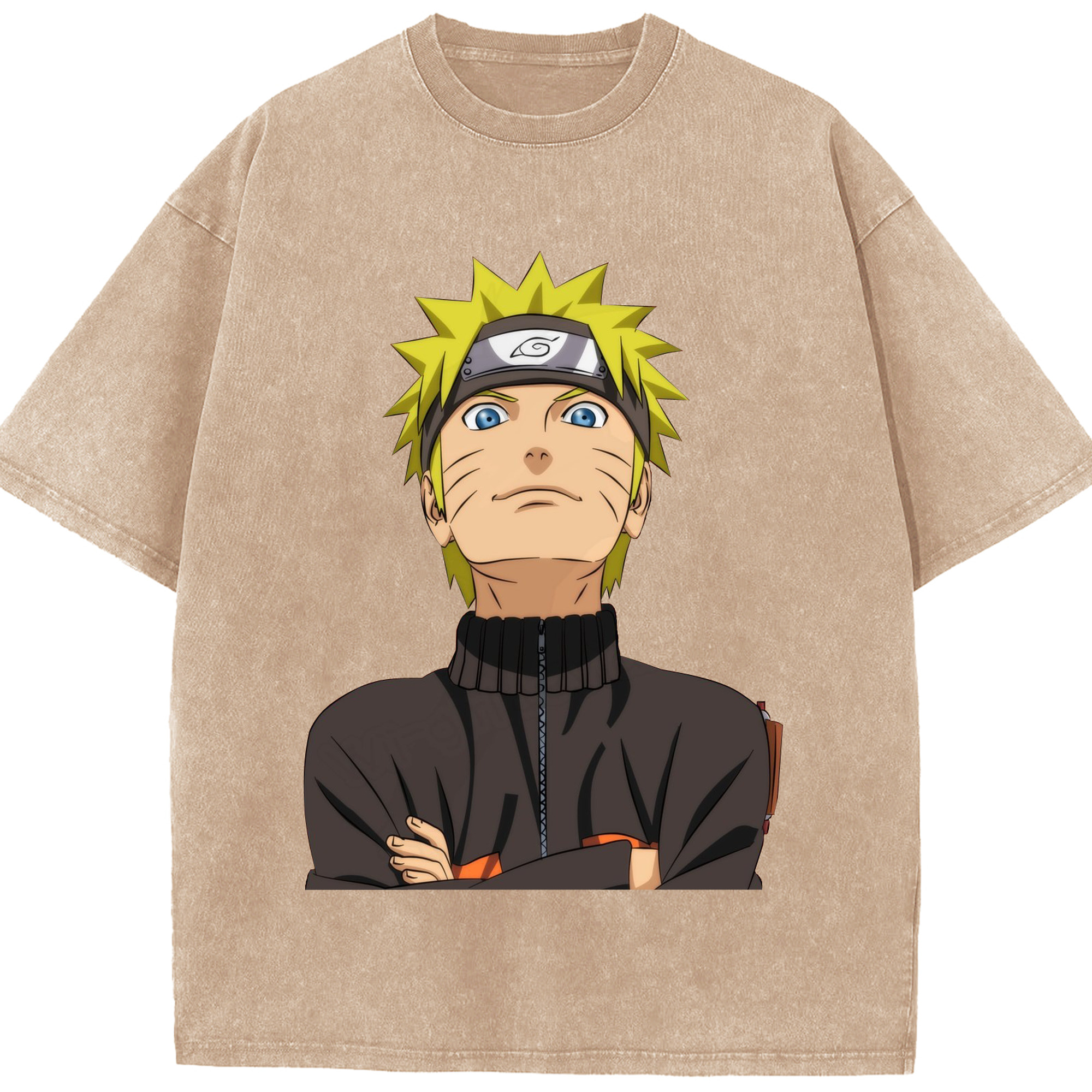 （画像用） NARUTO -ナルト- うずまき ナルト Uzumaki Naruto 綿100% ヴィンテージ風 半袖Tシャツ（フロントプリント）