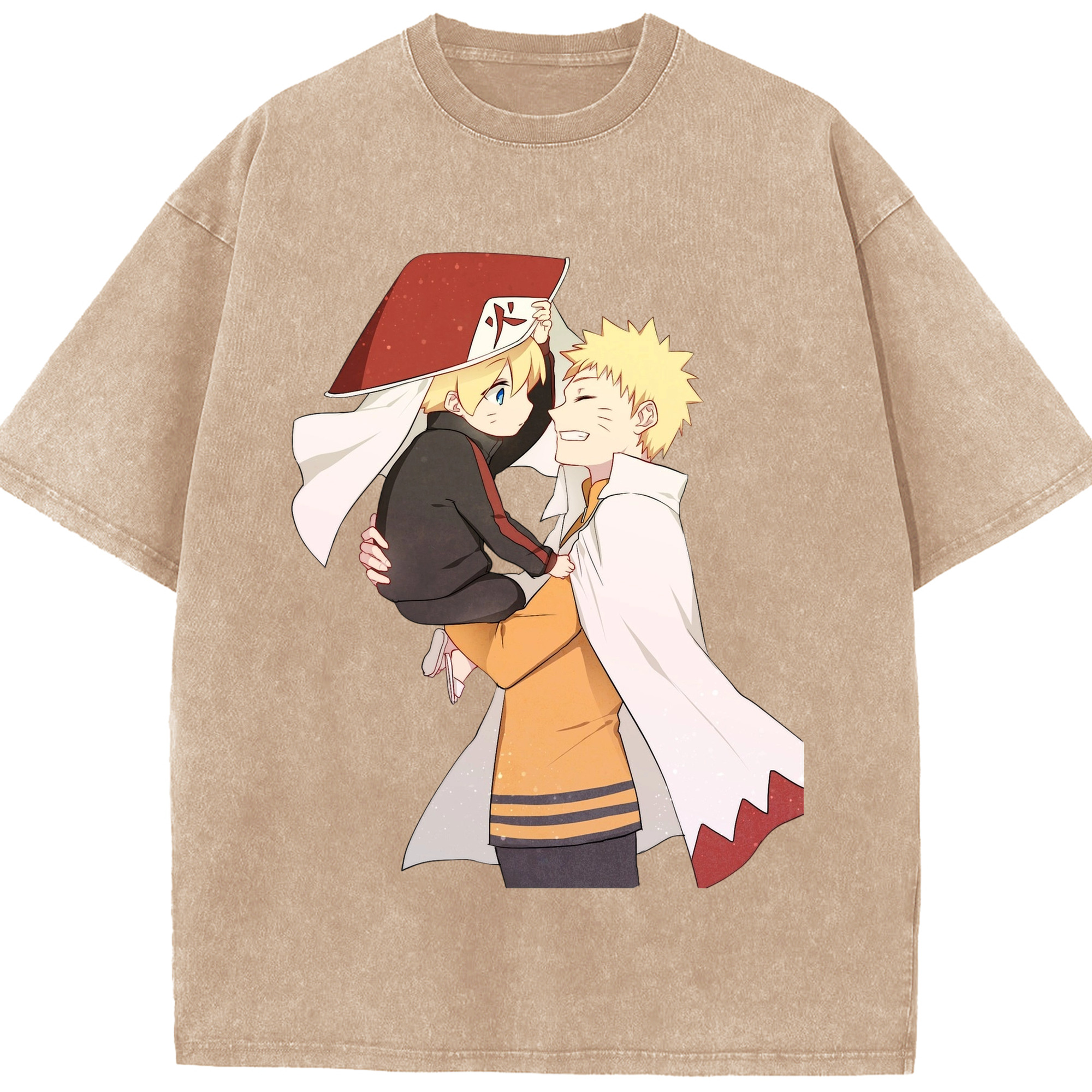 （画像用） NARUTO -ナルト- うずまき ナルト Uzumaki Naruto 綿100% ヴィンテージ風 半袖Tシャツ（フロントプリント）