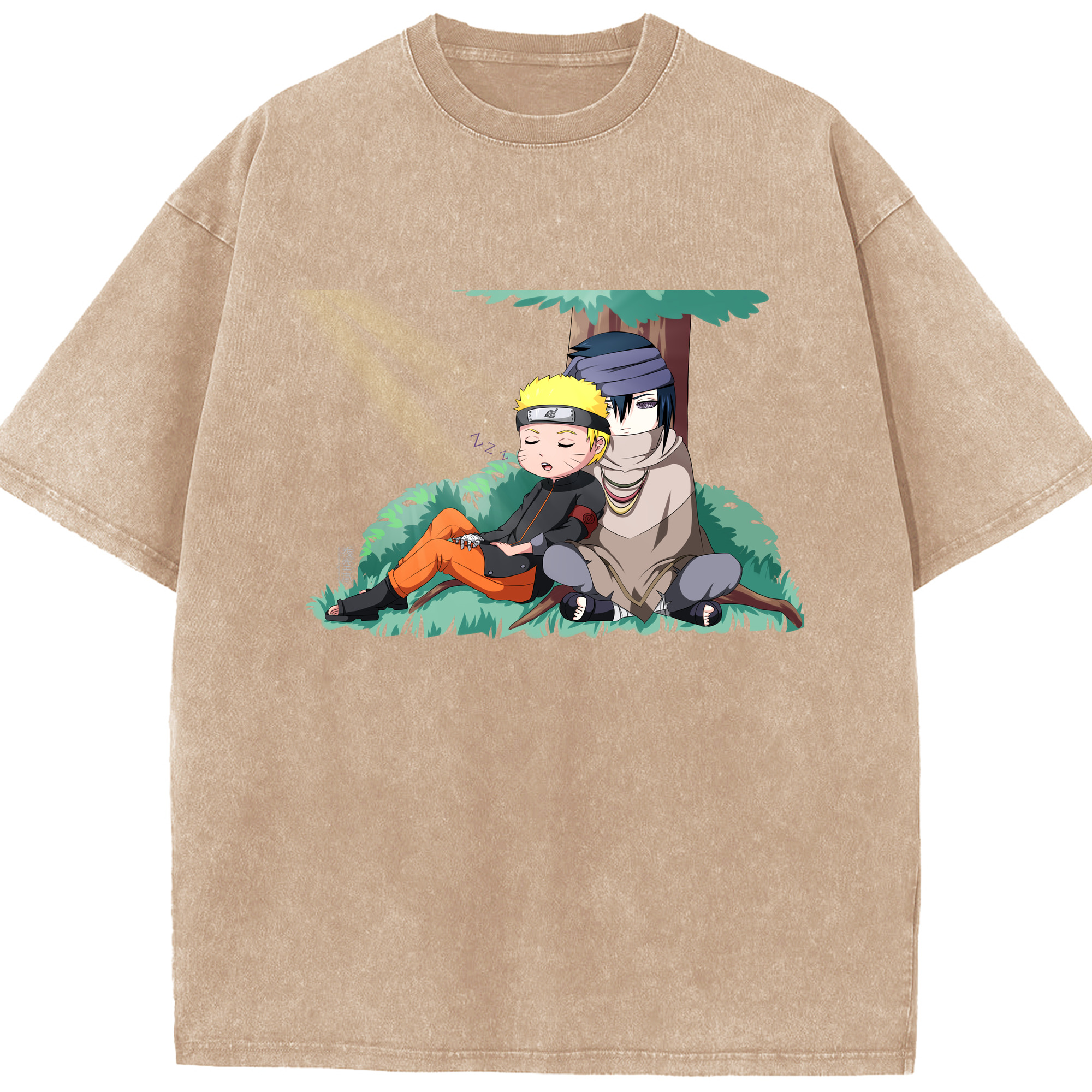 （画像用） NARUTO -ナルト- うずまき ナルト Uzumaki Naruto 綿100% ヴィンテージ風 半袖Tシャツ（フロントプリント）