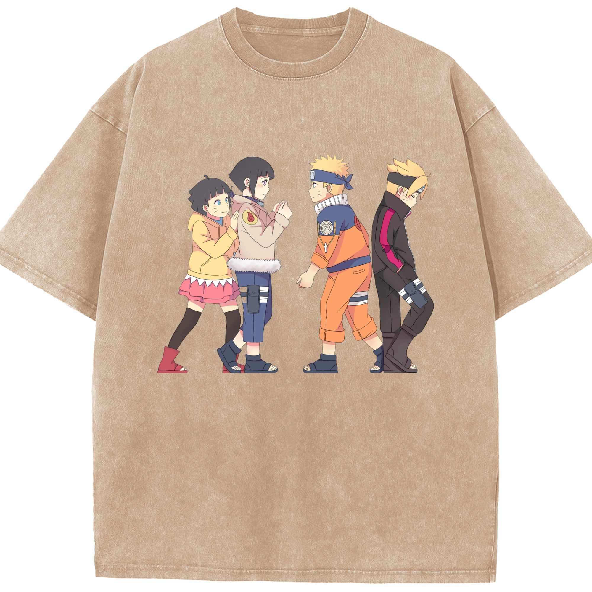 （画像用） NARUTO -ナルト- うずまき ナルト Uzumaki Naruto 綿100% ヴィンテージ風 半袖Tシャツ（フロントプリント）
