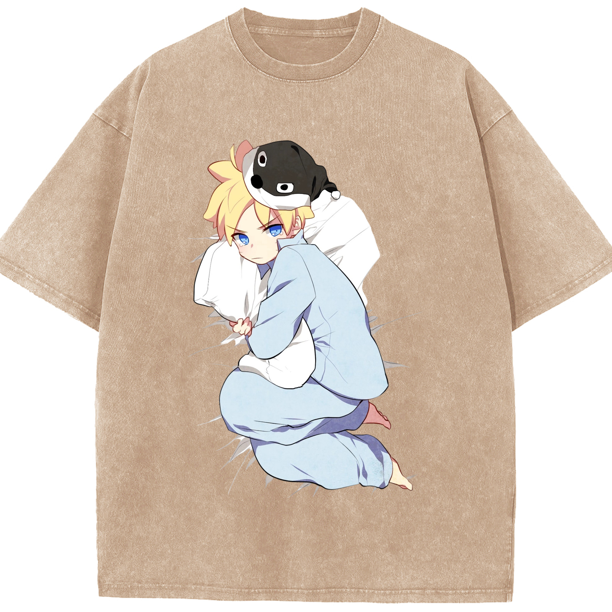 （画像用） NARUTO -ナルト- うずまき ナルト Uzumaki Naruto 綿100% ヴィンテージ風 半袖Tシャツ（フロントプリント）