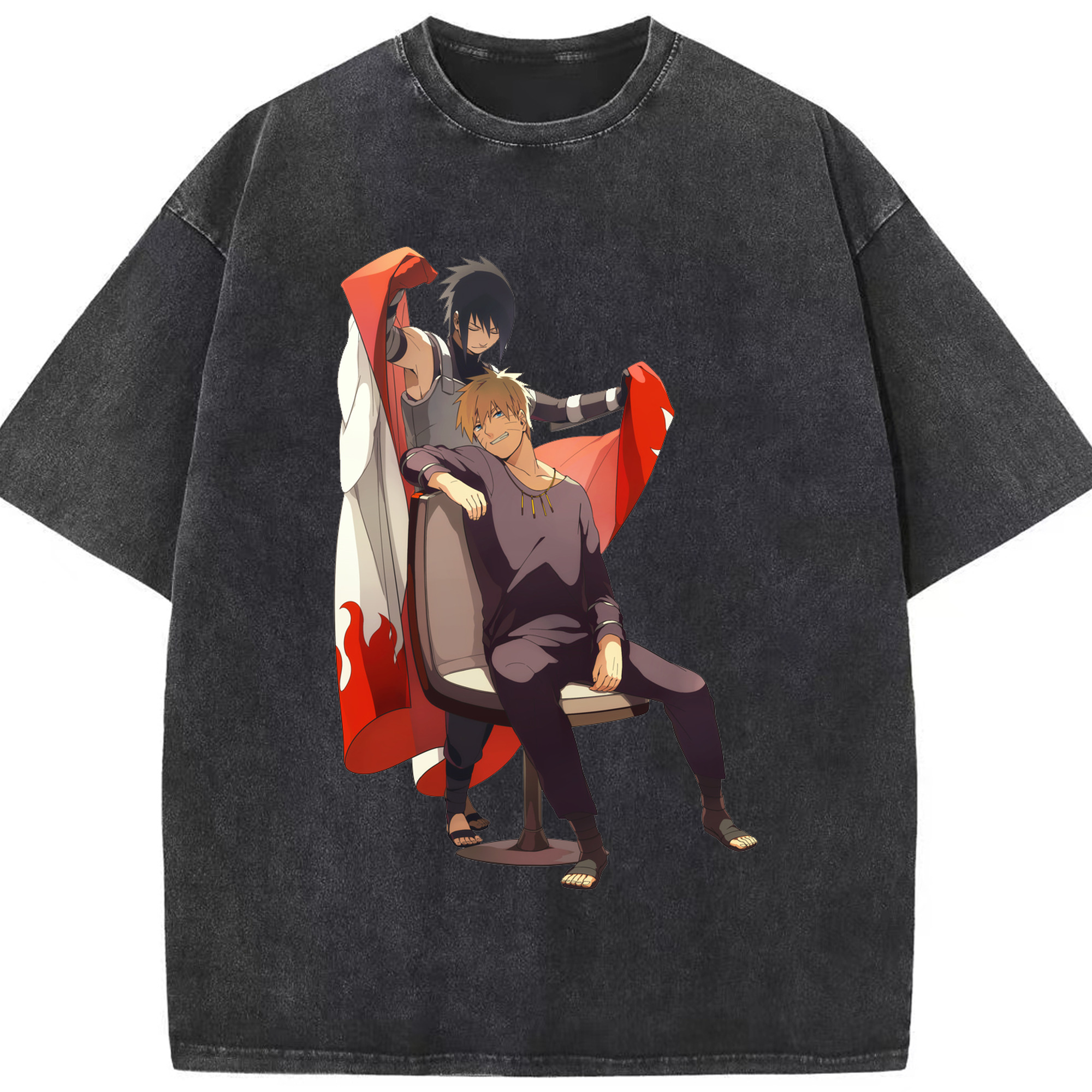（画像用） NARUTO -ナルト- うずまき ナルト Uzumaki Naruto 綿100% ヴィンテージ風 半袖Tシャツ（フロントプリント）