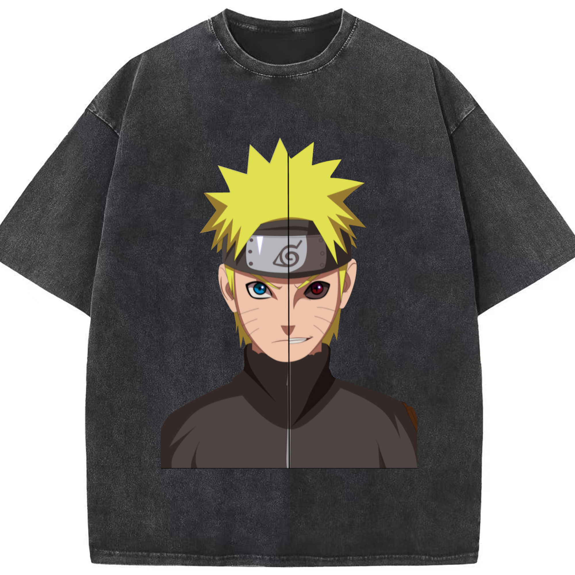 （画像用） NARUTO -ナルト- うずまき ナルト Uzumaki Naruto 綿100% ヴィンテージ風 半袖Tシャツ（フロントプリント）