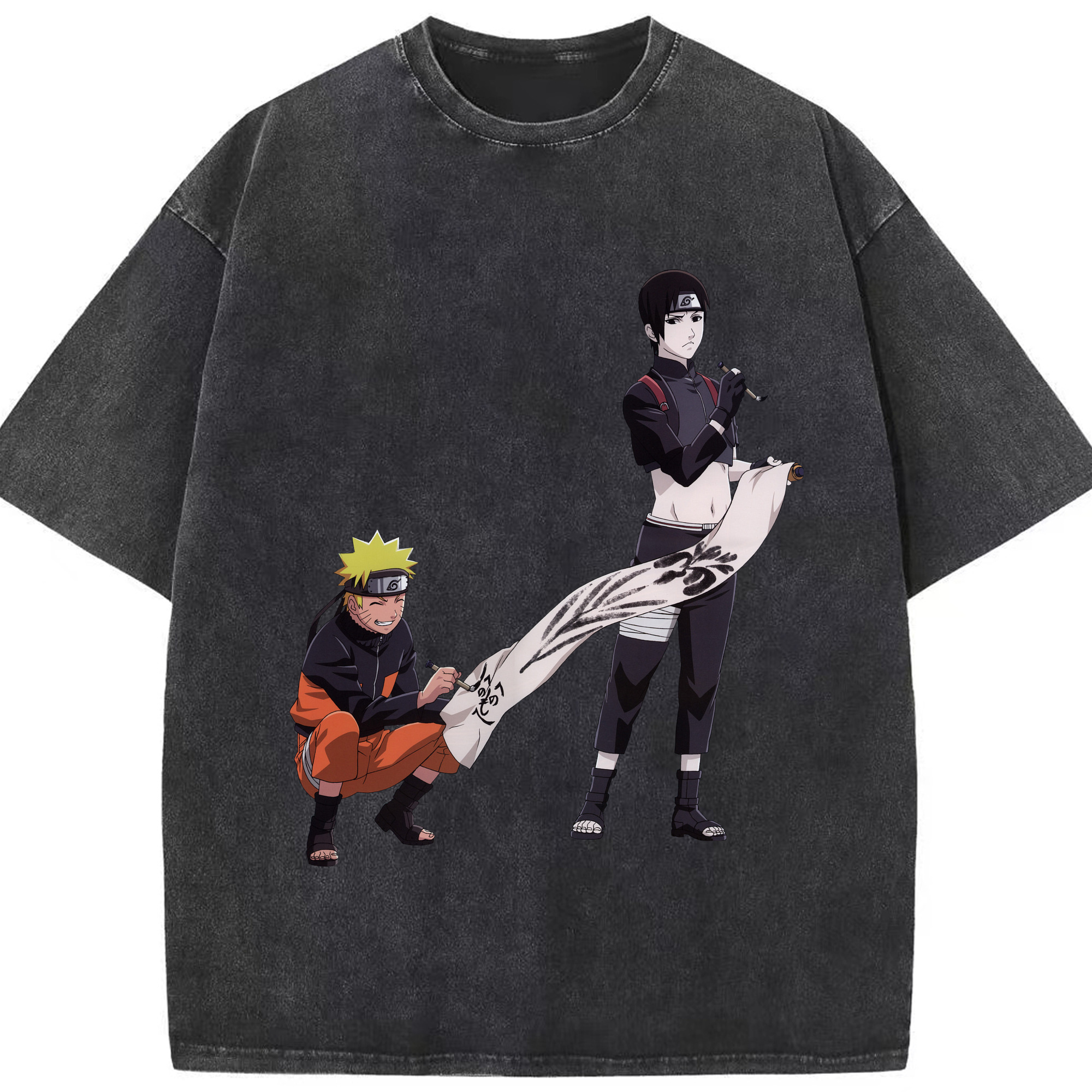（画像用） NARUTO -ナルト- うずまき ナルト Uzumaki Naruto 綿100% ヴィンテージ風 半袖Tシャツ（フロントプリント）