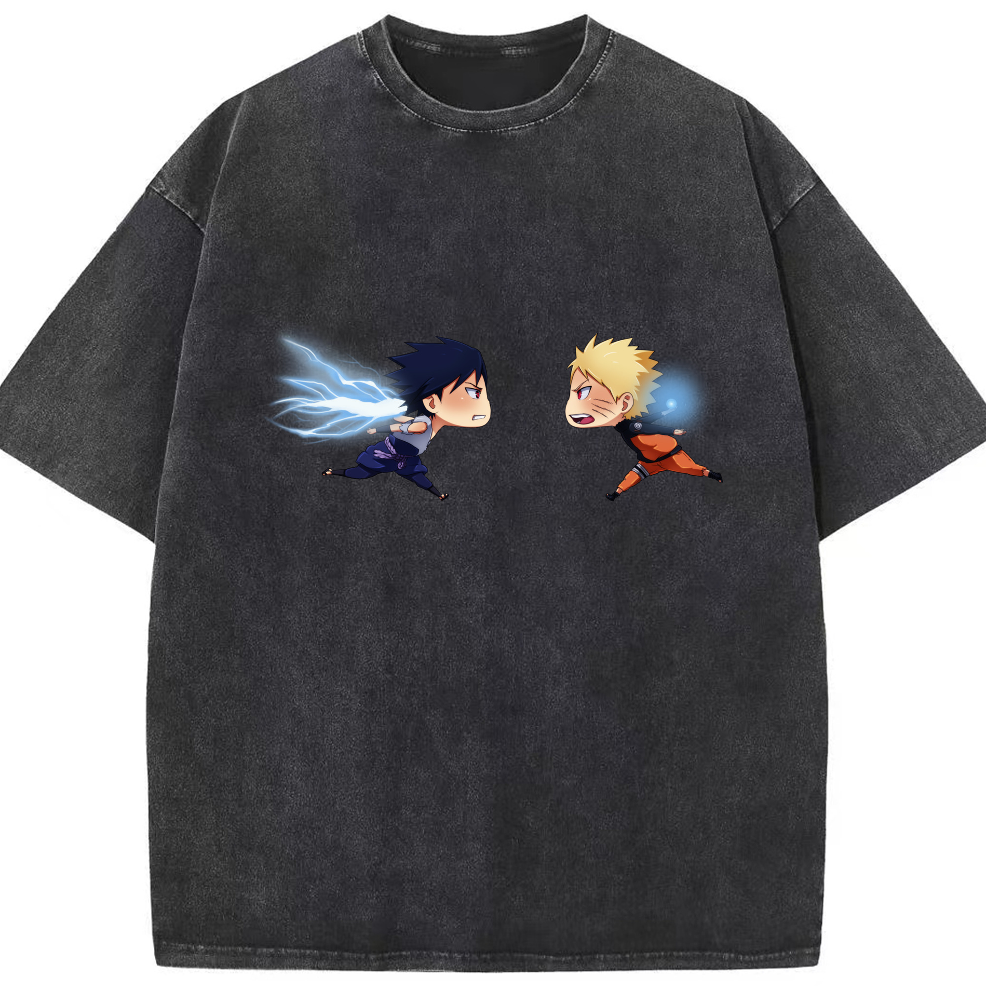 （画像用） NARUTO -ナルト- うずまき ナルト Uzumaki Naruto 綿100% ヴィンテージ風 半袖Tシャツ（フロントプリント）