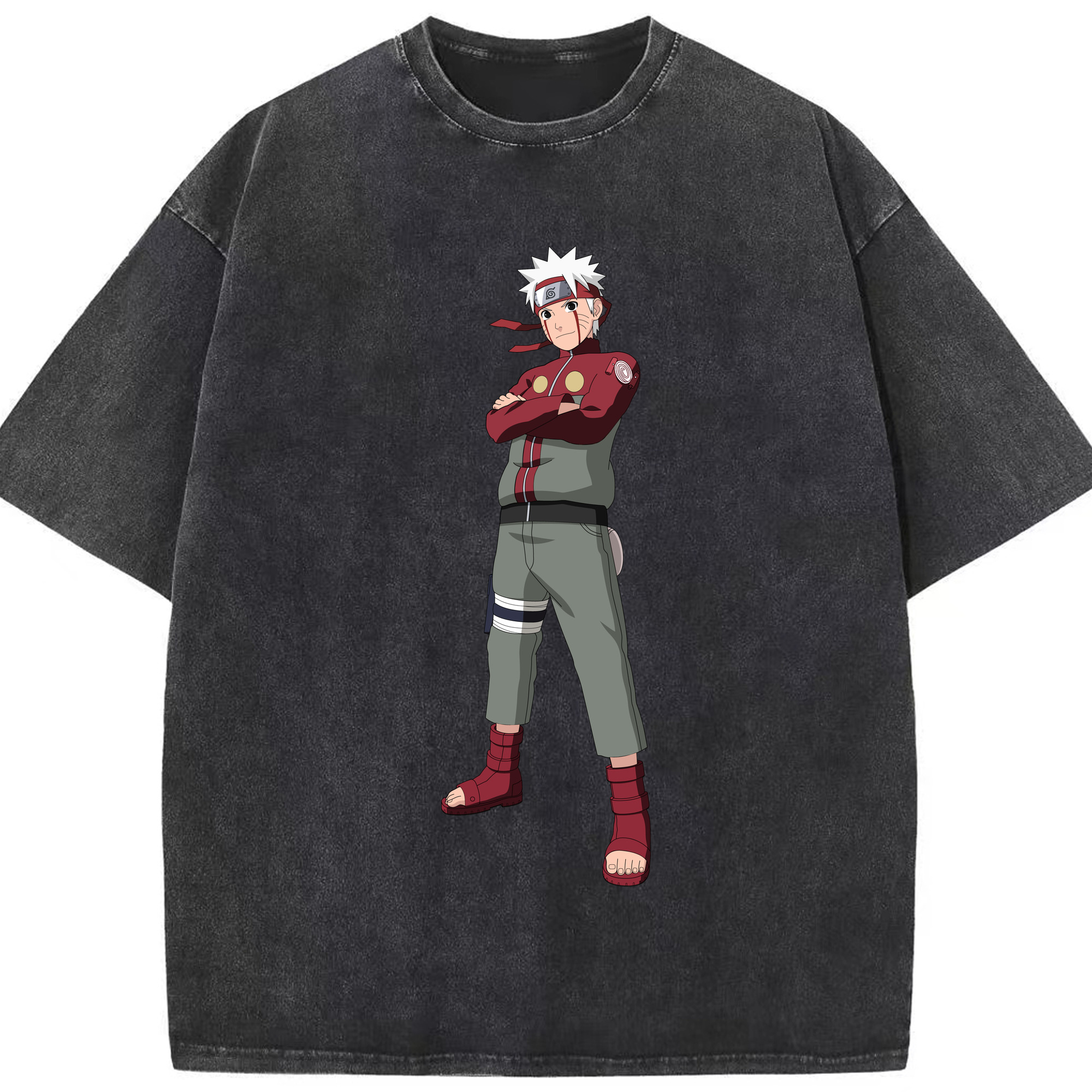 （画像用） NARUTO -ナルト- うずまき ナルト Uzumaki Naruto 綿100% ヴィンテージ風 半袖Tシャツ（フロントプリント）