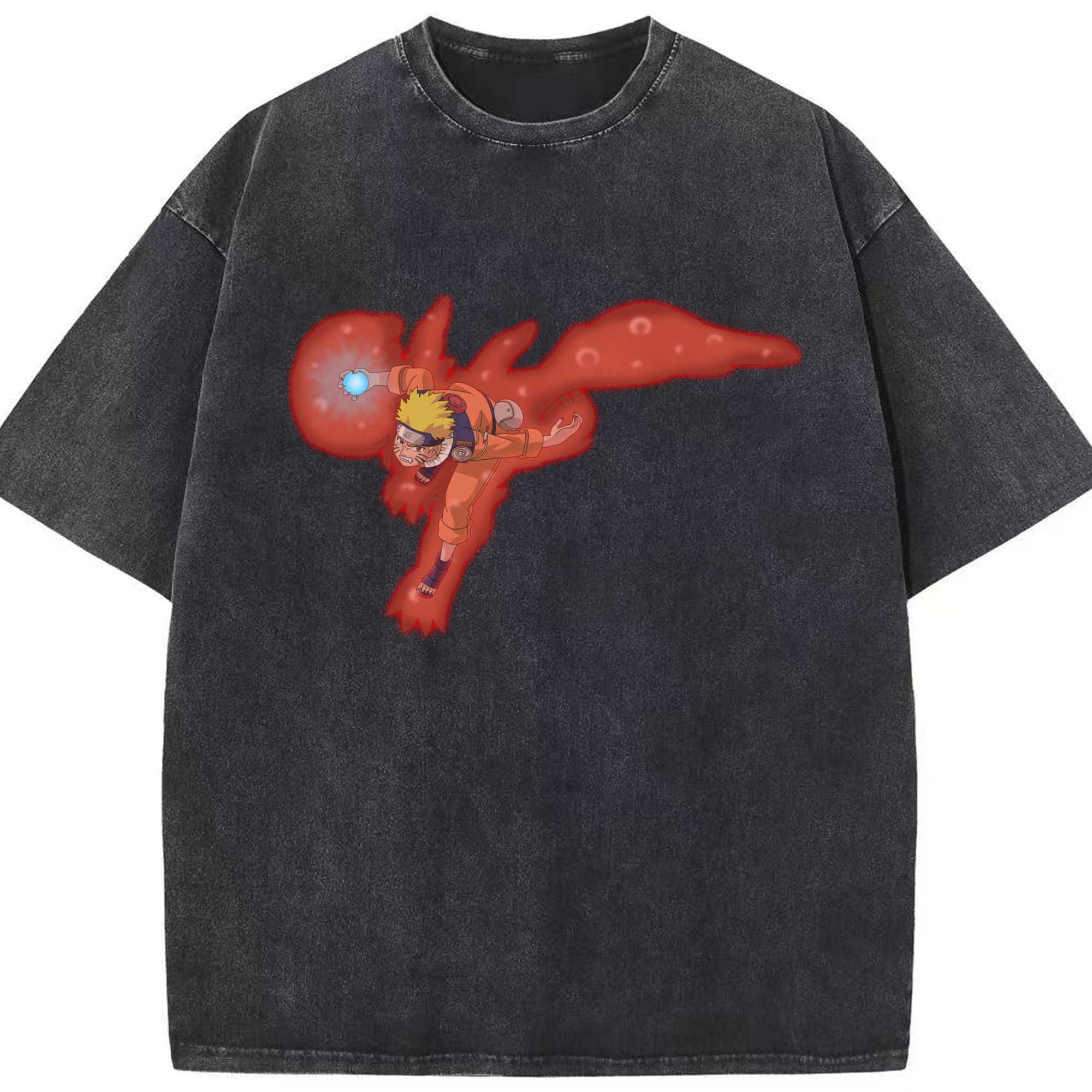 （画像用） NARUTO -ナルト- うずまき ナルト Uzumaki Naruto 綿100% ヴィンテージ風 半袖Tシャツ（フロントプリント）