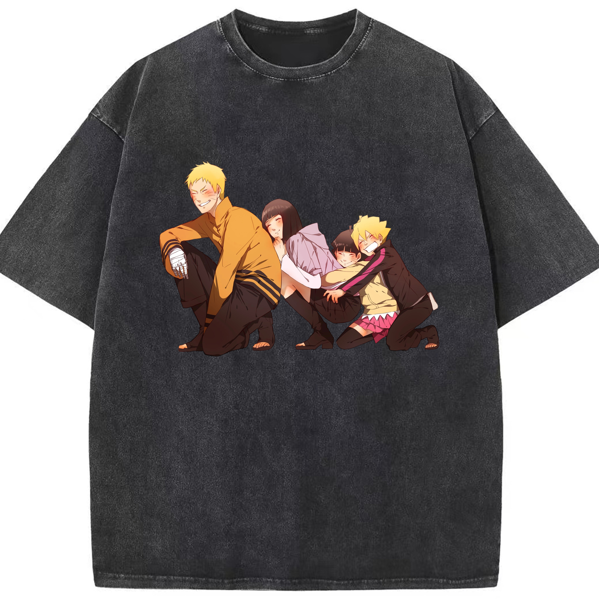 （画像用） NARUTO -ナルト- うずまき ナルト Uzumaki Naruto 綿100% ヴィンテージ風 半袖Tシャツ（フロントプリント）
