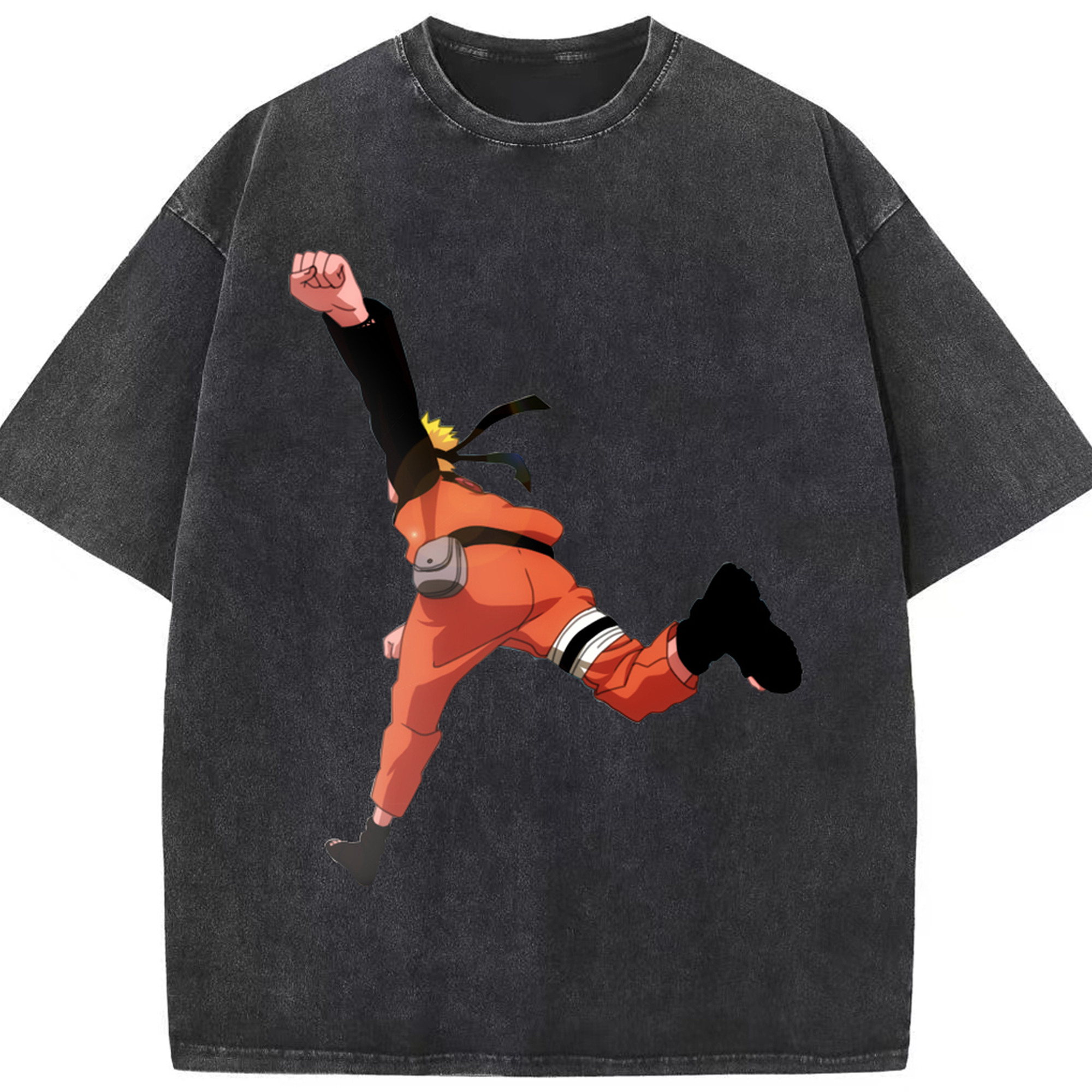 （画像用） NARUTO -ナルト- うずまき ナルト Uzumaki Naruto 綿100% ヴィンテージ風 半袖Tシャツ（フロントプリント）