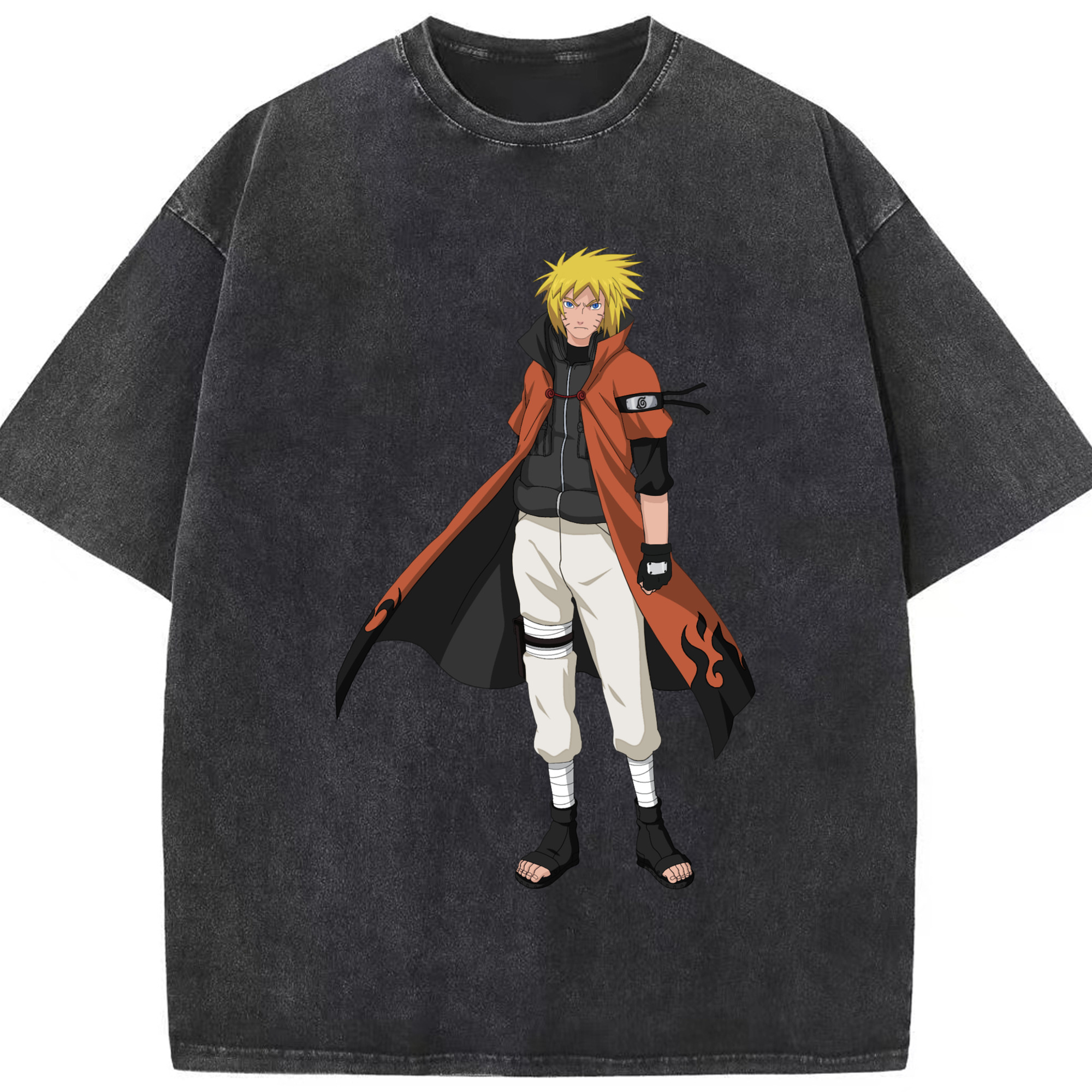 （画像用） NARUTO -ナルト- うずまき ナルト Uzumaki Naruto 綿100% ヴィンテージ風 半袖Tシャツ（フロントプリント）