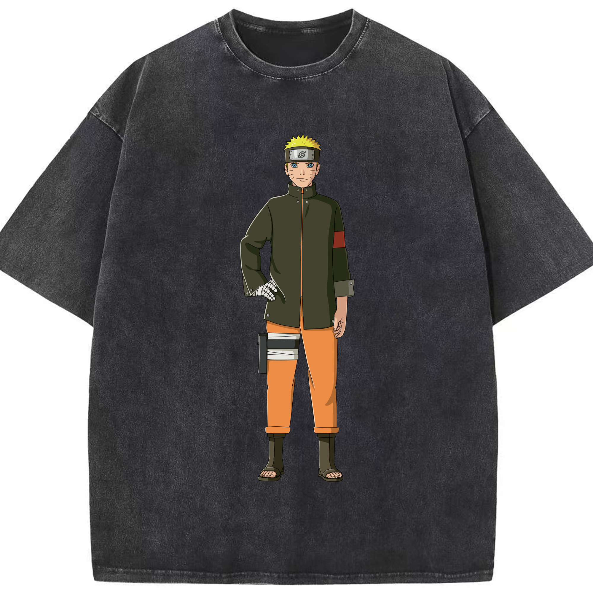 （画像用） NARUTO -ナルト- うずまき ナルト Uzumaki Naruto 綿100% ヴィンテージ風 半袖Tシャツ（フロントプリント）