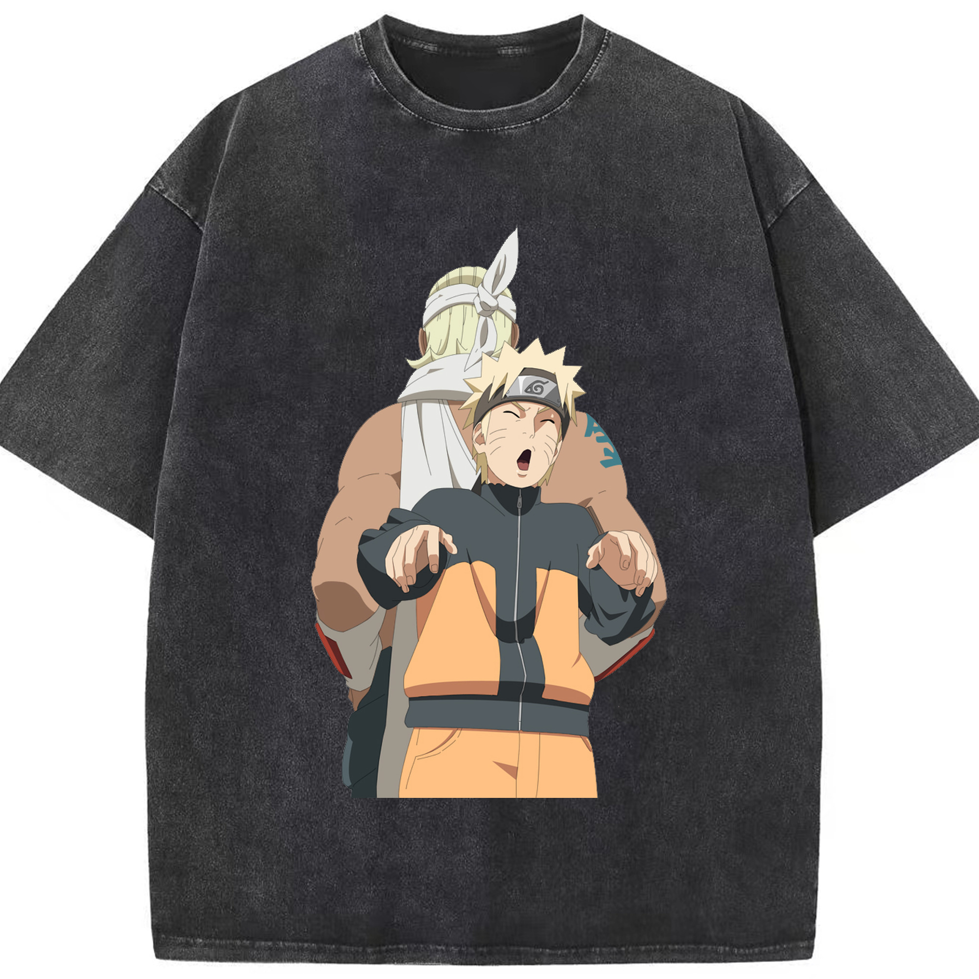 （画像用） NARUTO -ナルト- うずまき ナルト Uzumaki Naruto 綿100% ヴィンテージ風 半袖Tシャツ（フロントプリント）