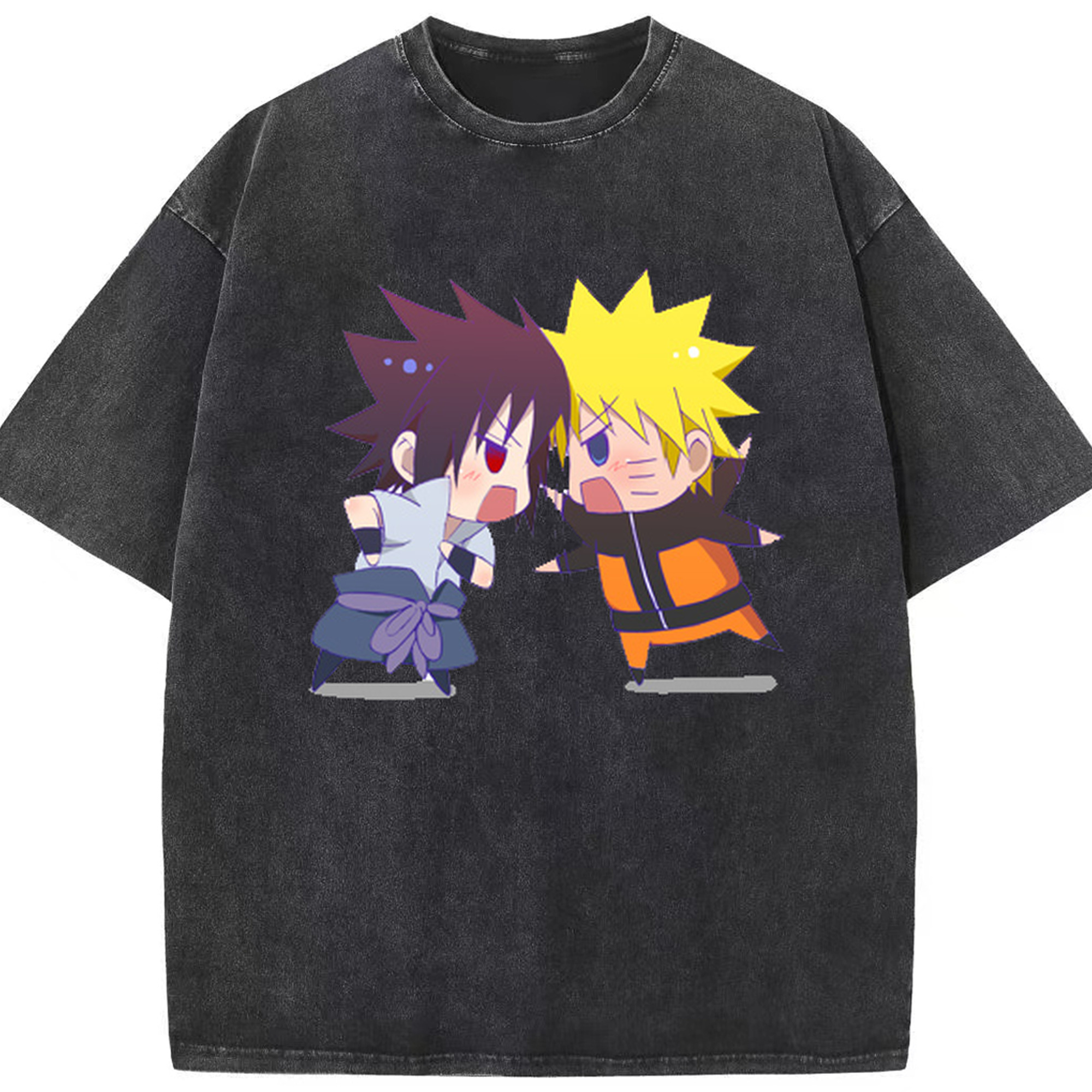 （画像用） NARUTO -ナルト- うずまき ナルト Uzumaki Naruto 綿100% ヴィンテージ風 半袖Tシャツ（フロントプリント）