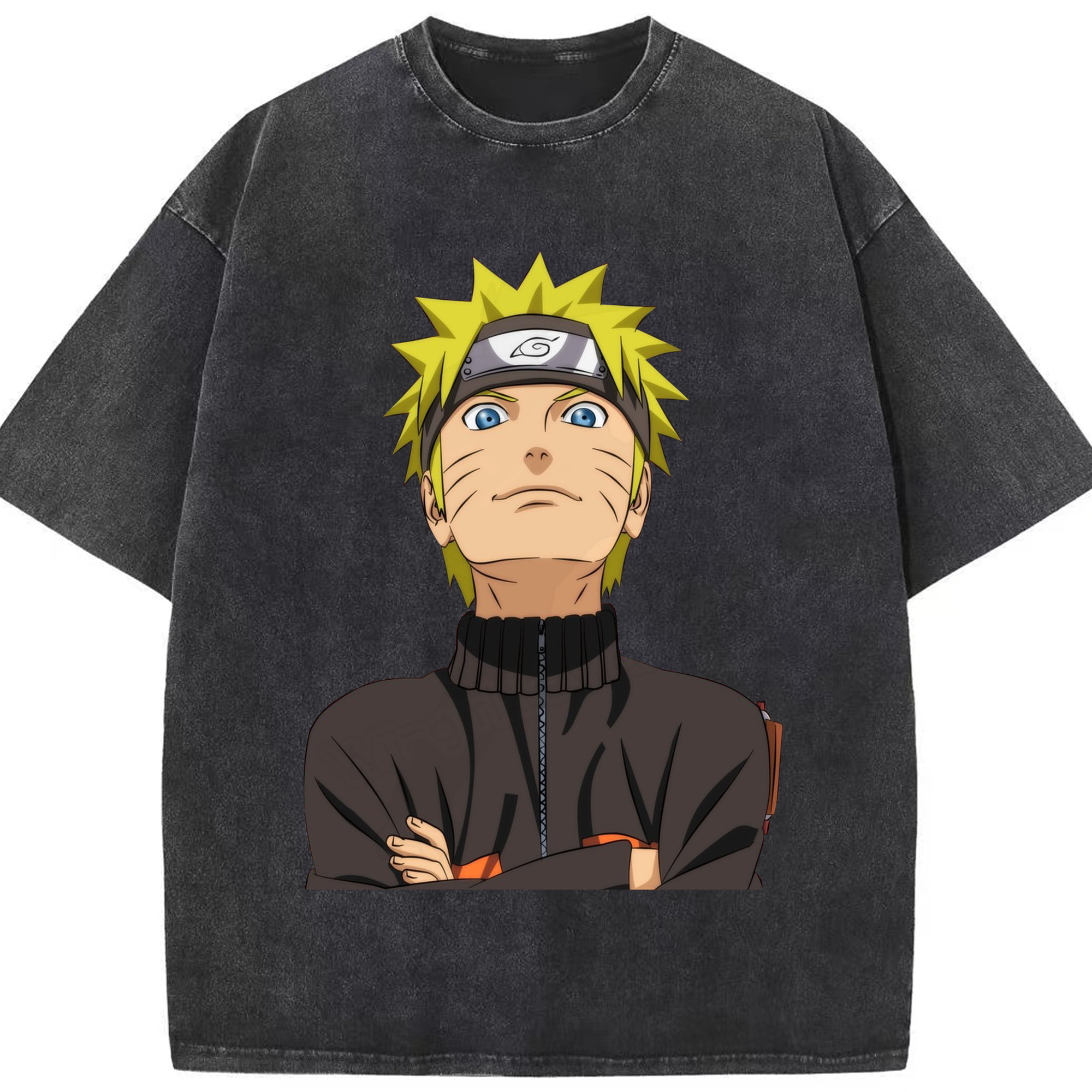 （画像用） NARUTO -ナルト- うずまき ナルト Uzumaki Naruto 綿100% ヴィンテージ風 半袖Tシャツ（フロントプリント）