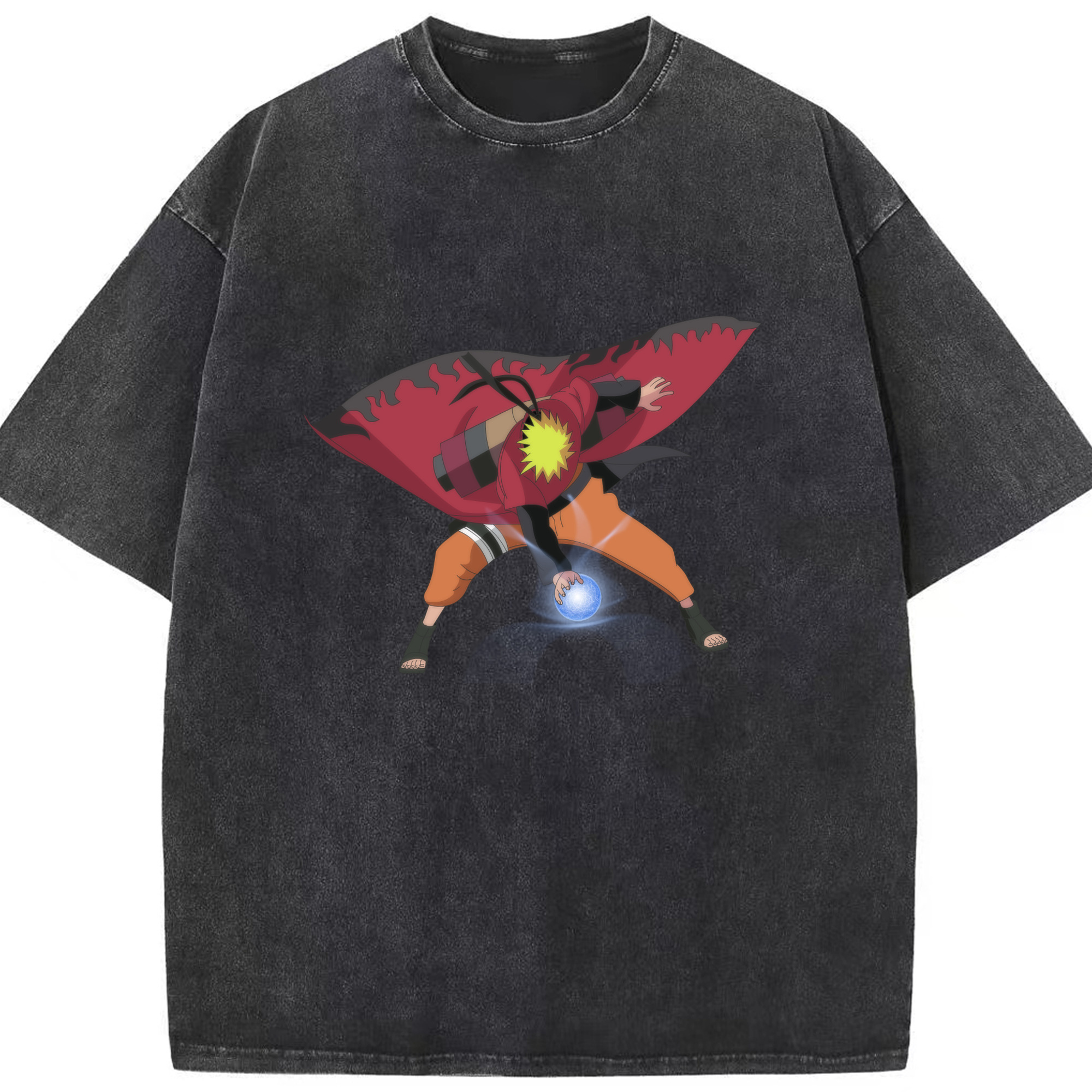 （画像用） NARUTO -ナルト- うずまき ナルト Uzumaki Naruto 綿100% ヴィンテージ風 半袖Tシャツ（フロントプリント）