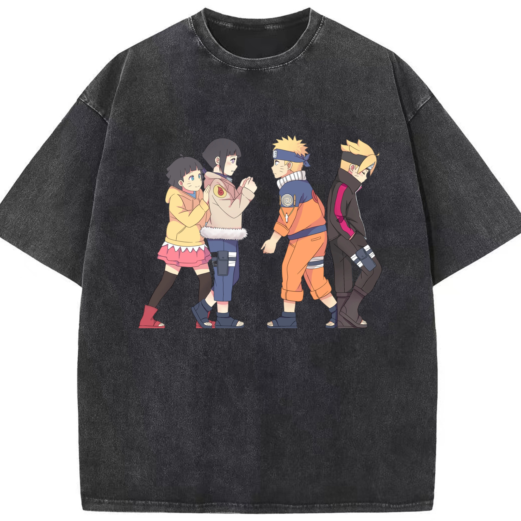 （画像用） NARUTO -ナルト- うずまき ナルト Uzumaki Naruto 綿100% ヴィンテージ風 半袖Tシャツ（フロントプリント）