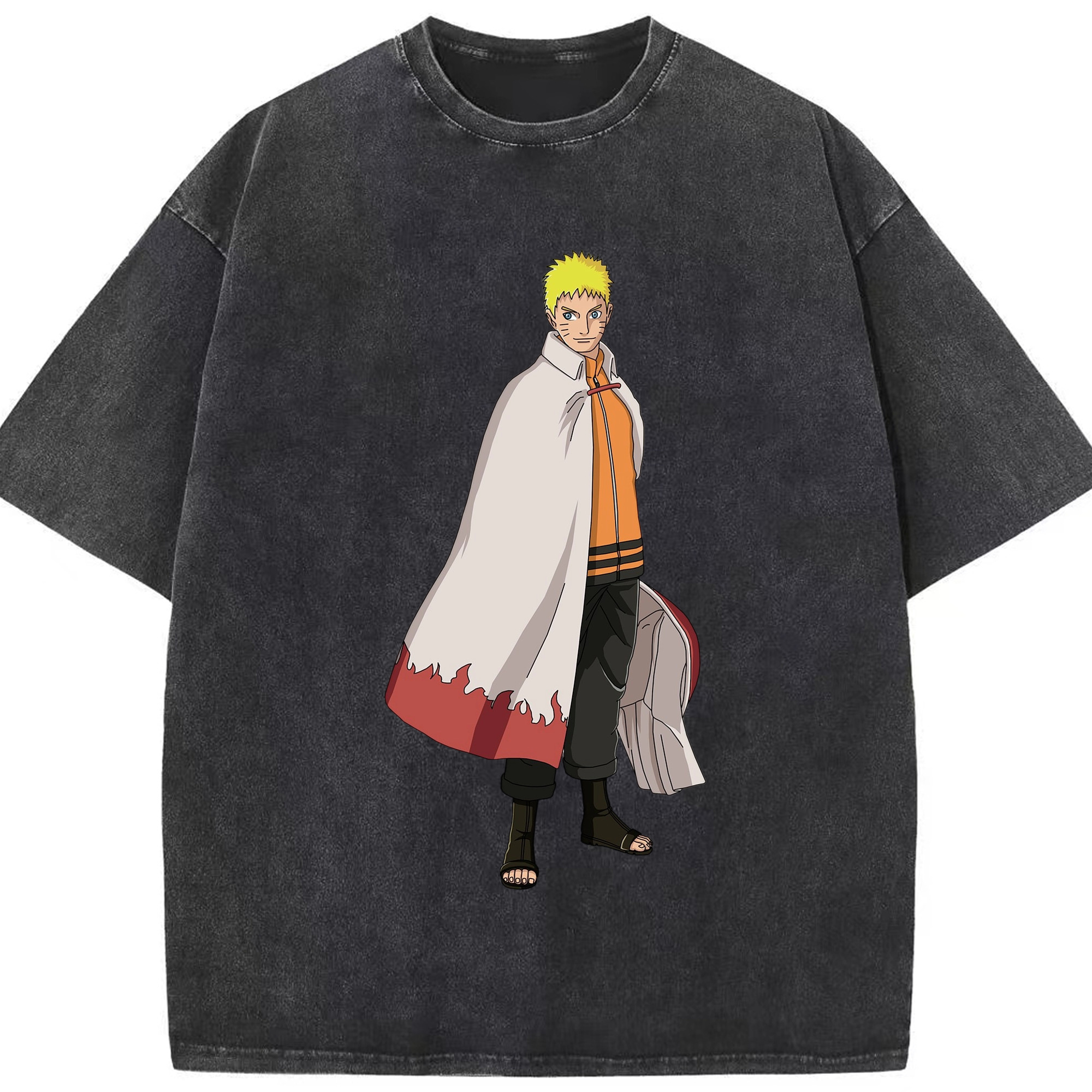 （画像用） NARUTO -ナルト- うずまき ナルト Uzumaki Naruto 綿100% ヴィンテージ風 半袖Tシャツ（フロントプリント）