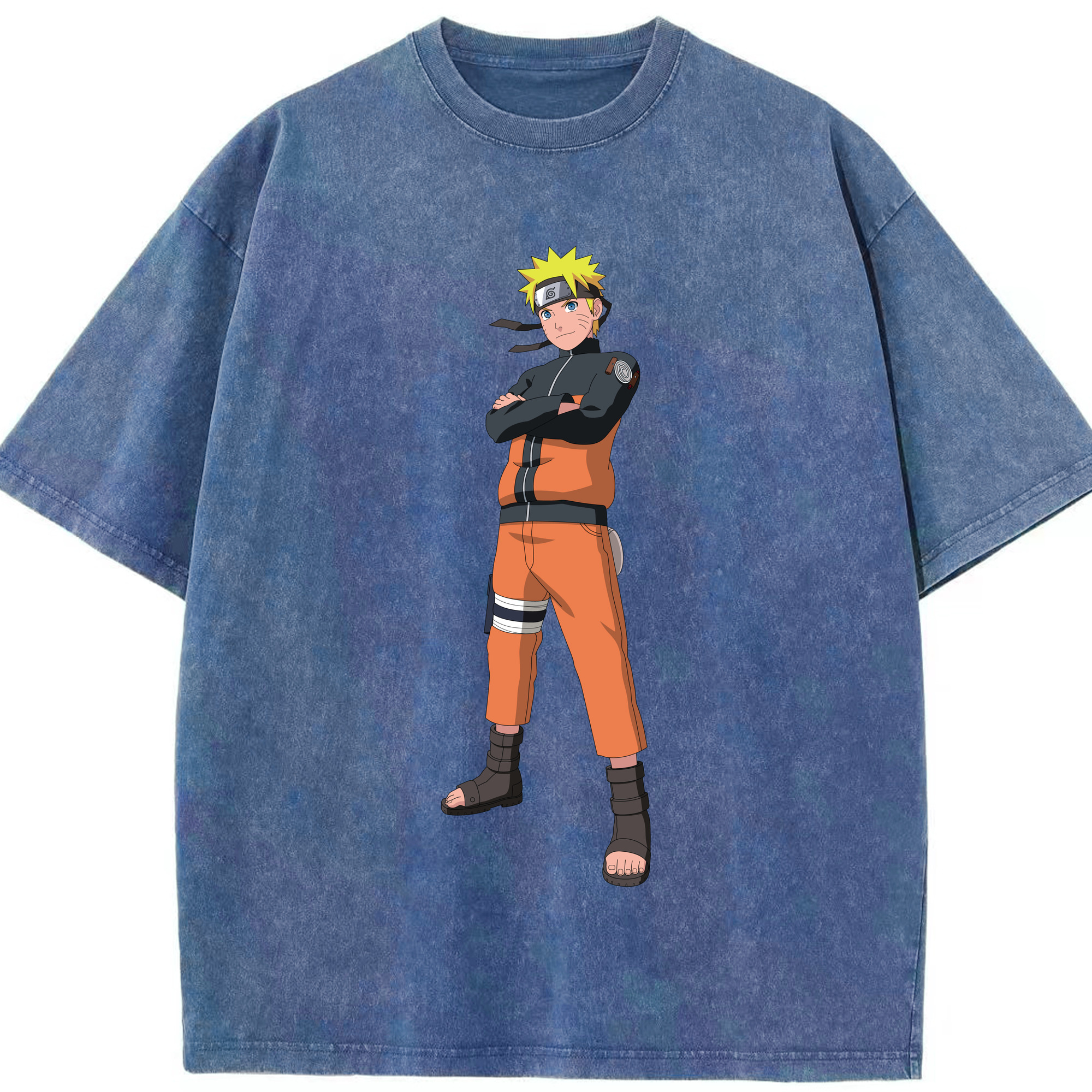（画像用） NARUTO -ナルト- うずまき ナルト Uzumaki Naruto 綿100% ヴィンテージ風 半袖Tシャツ（フロントプリント）