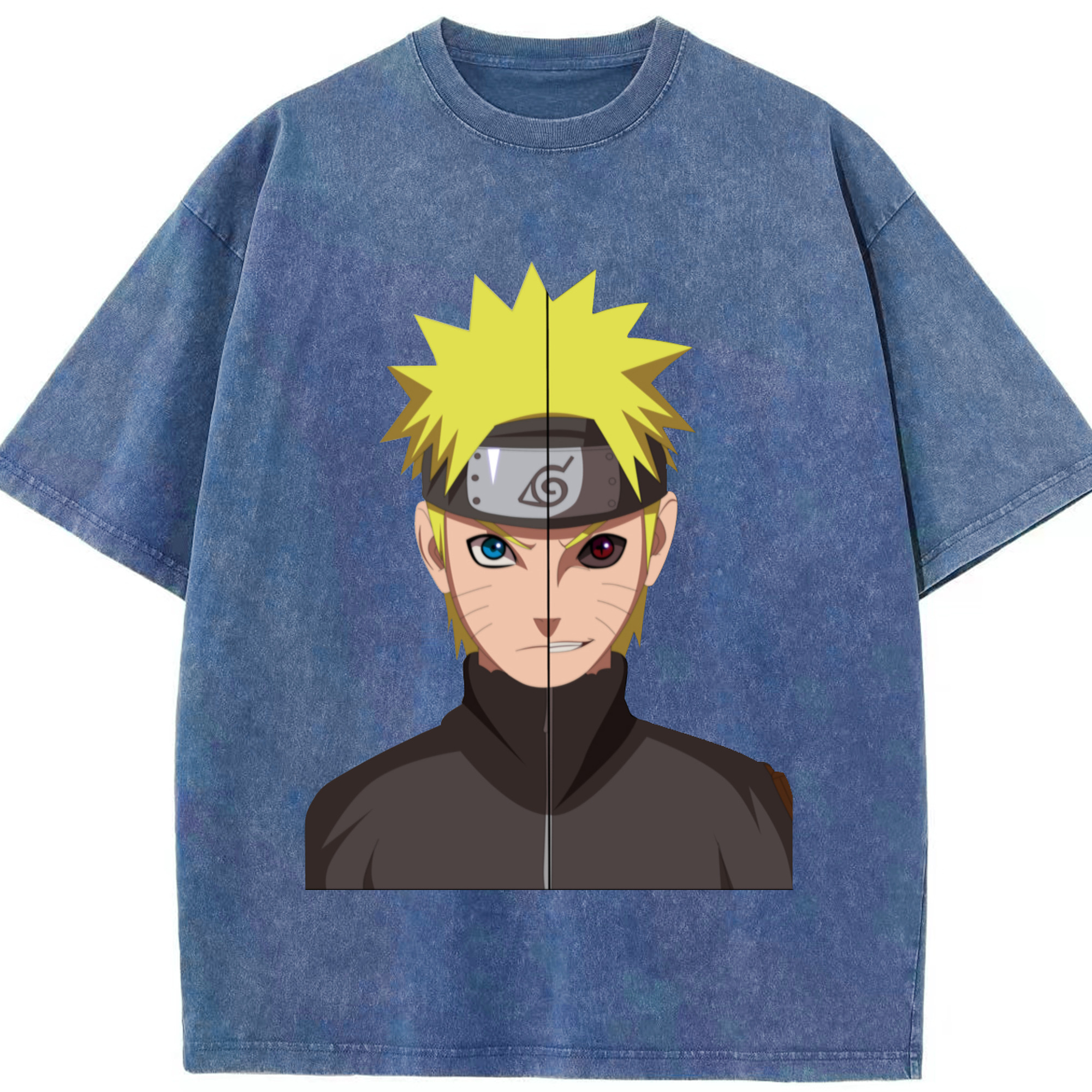 （画像用） NARUTO -ナルト- うずまき ナルト Uzumaki Naruto 綿100% ヴィンテージ風 半袖Tシャツ（フロントプリント）