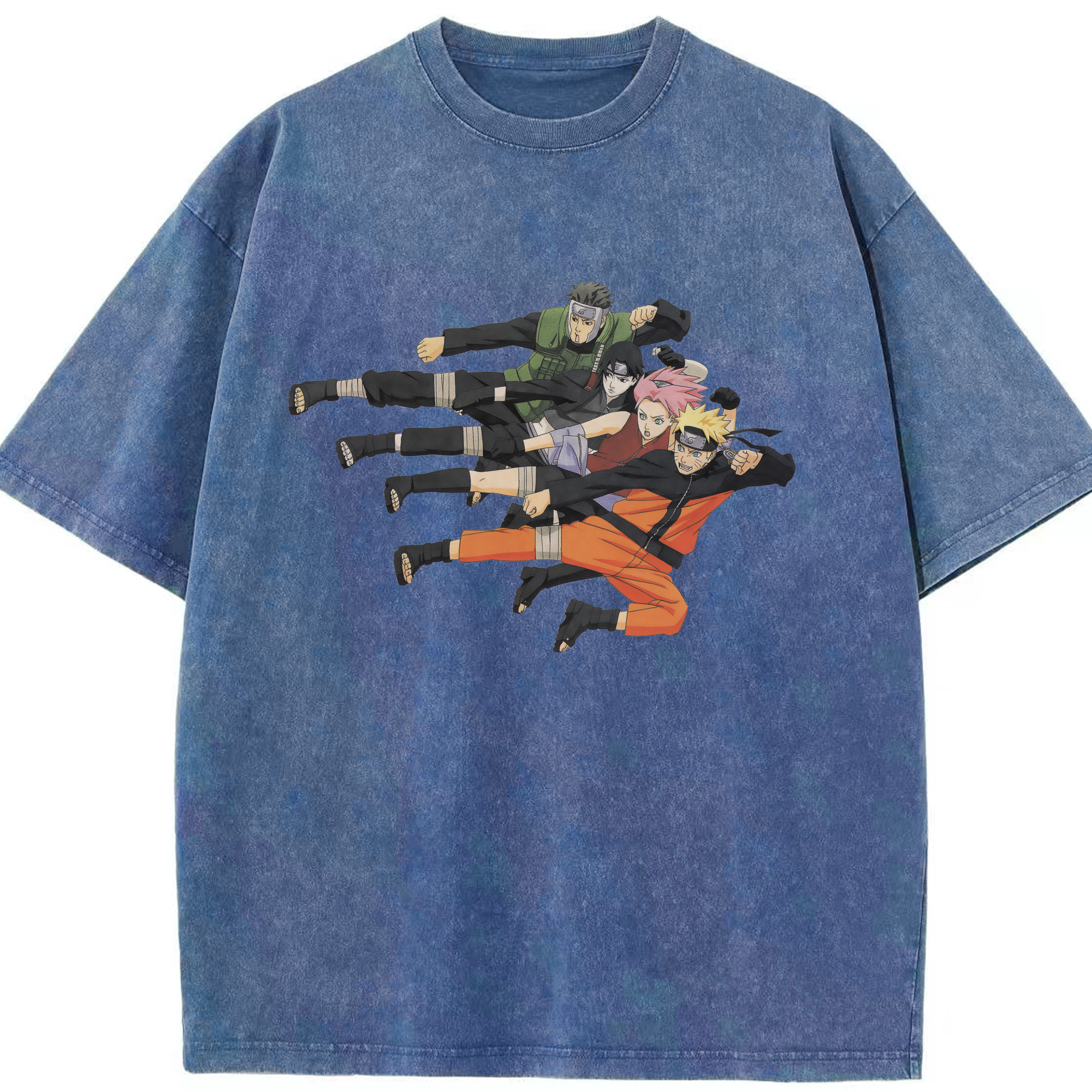 （画像用） NARUTO -ナルト- うずまき ナルト Uzumaki Naruto 綿100% ヴィンテージ風 半袖Tシャツ（フロントプリント）