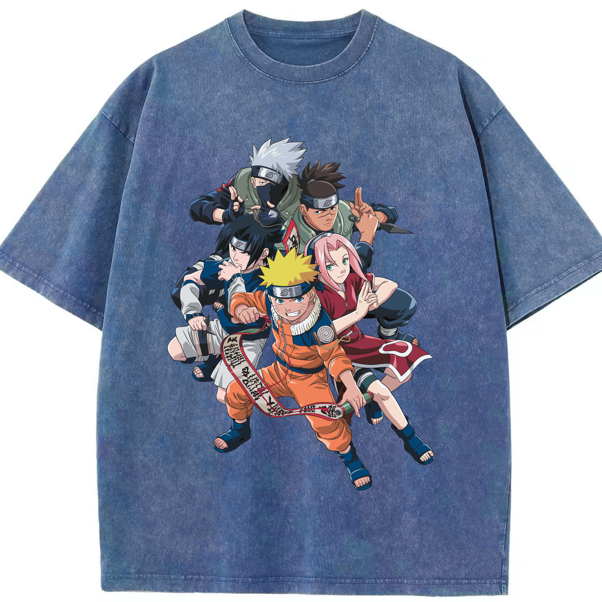（画像用） NARUTO -ナルト- うずまき ナルト Uzumaki Naruto 綿100% ヴィンテージ風 半袖Tシャツ（フロントプリント）