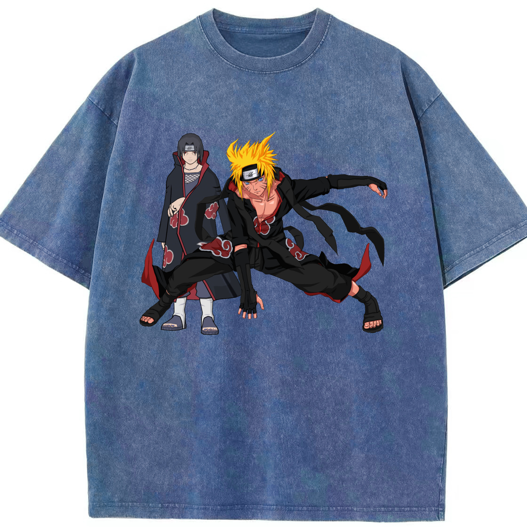 （画像用） NARUTO -ナルト- うずまき ナルト Uzumaki Naruto 綿100% ヴィンテージ風 半袖Tシャツ（フロントプリント）