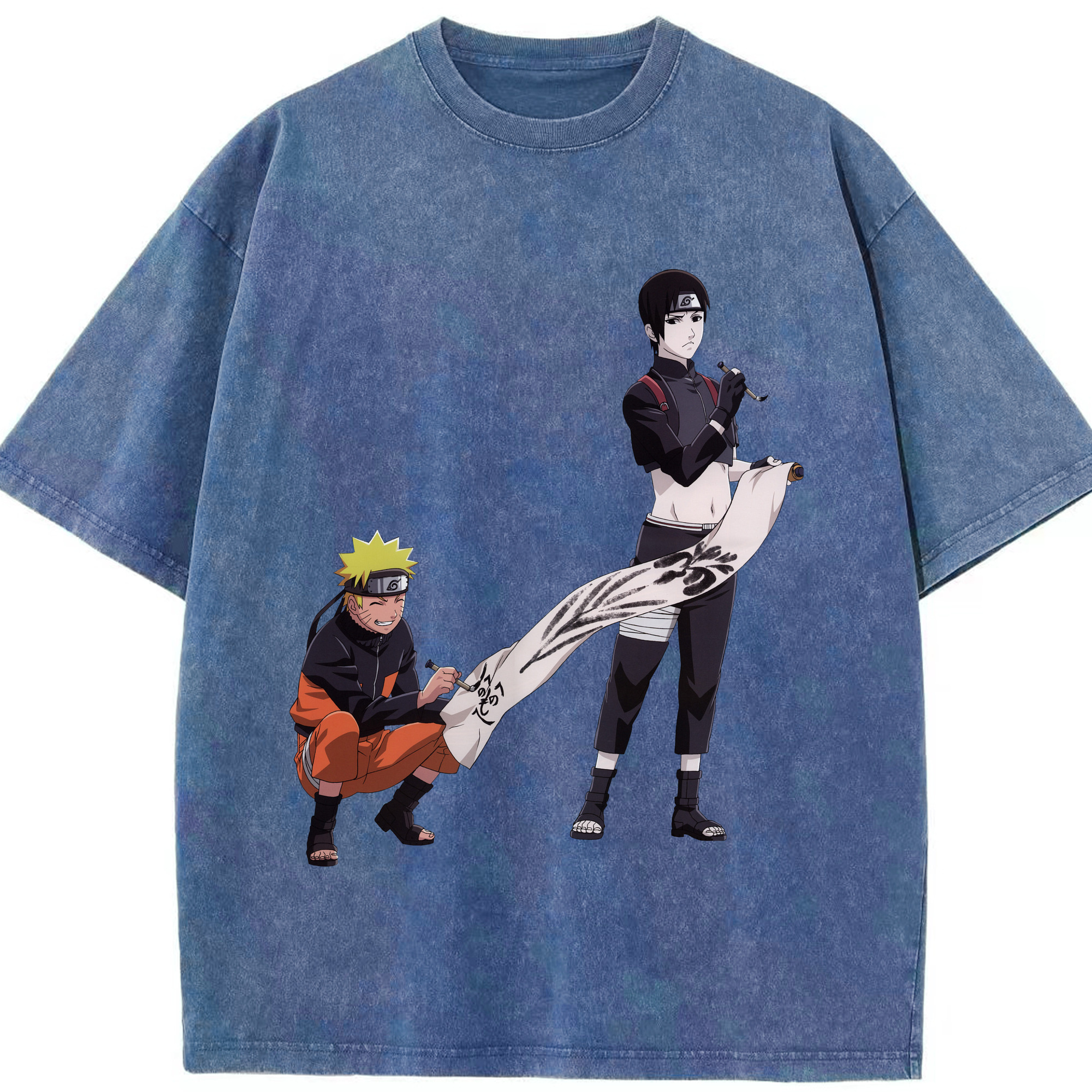 （画像用） NARUTO -ナルト- うずまき ナルト Uzumaki Naruto 綿100% ヴィンテージ風 半袖Tシャツ（フロントプリント）