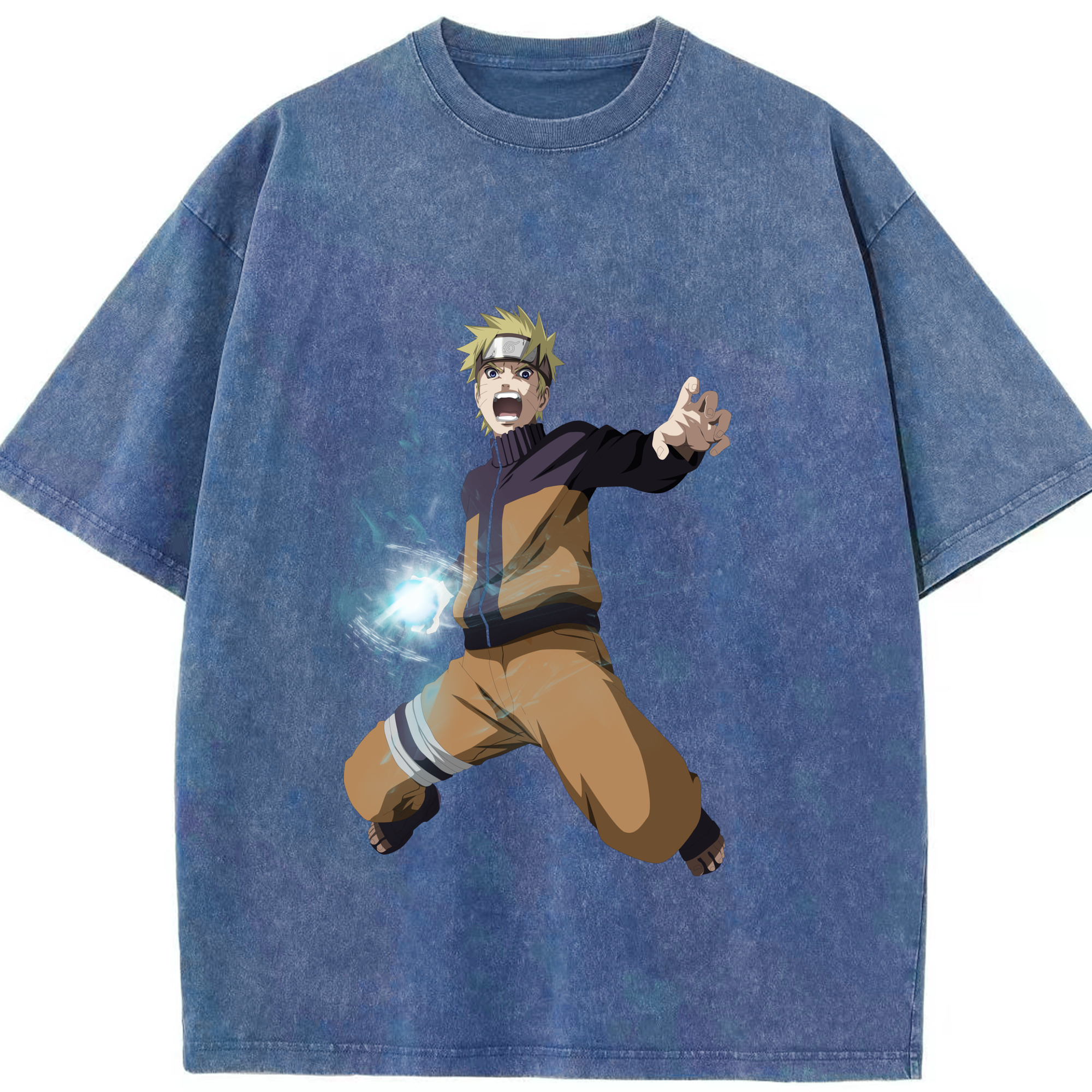 （画像用） NARUTO -ナルト- うずまき ナルト Uzumaki Naruto 綿100% ヴィンテージ風 半袖Tシャツ（フロントプリント）