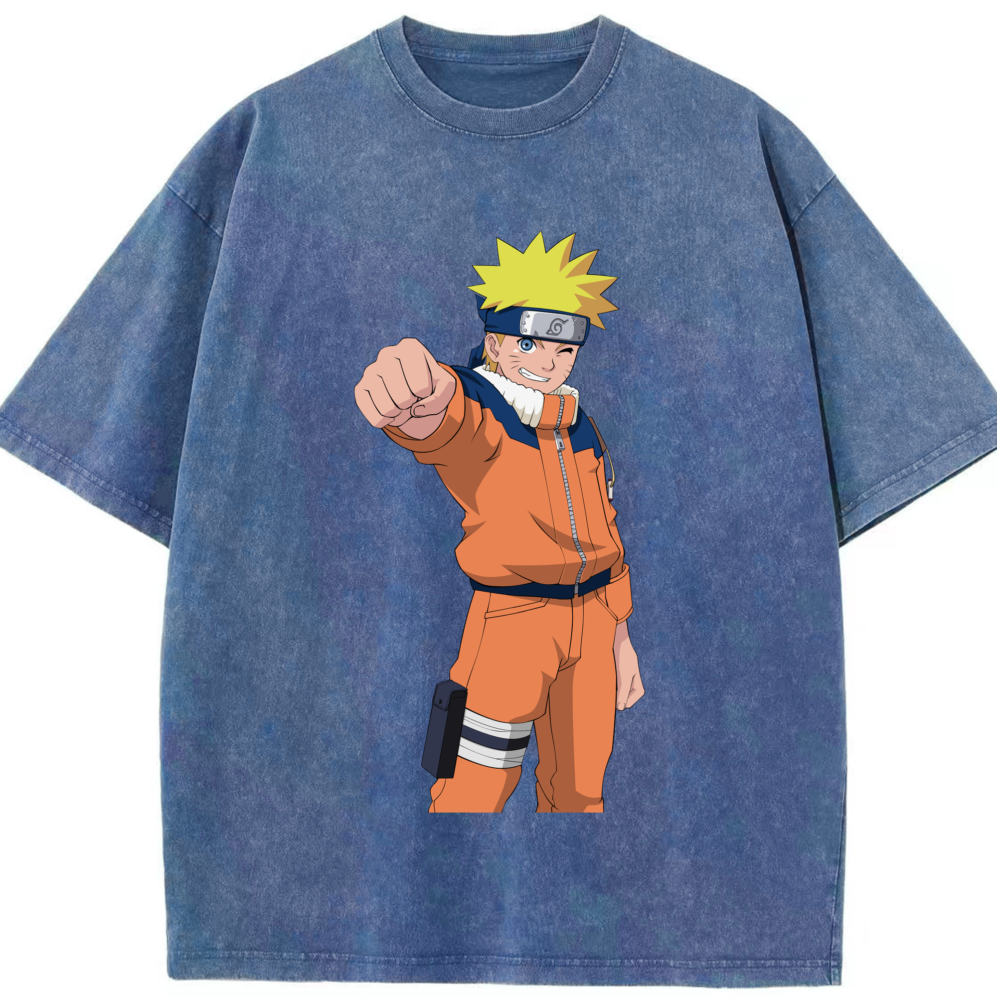 （画像用） NARUTO -ナルト- うずまき ナルト Uzumaki Naruto 綿100% ヴィンテージ風 半袖Tシャツ（フロントプリント）