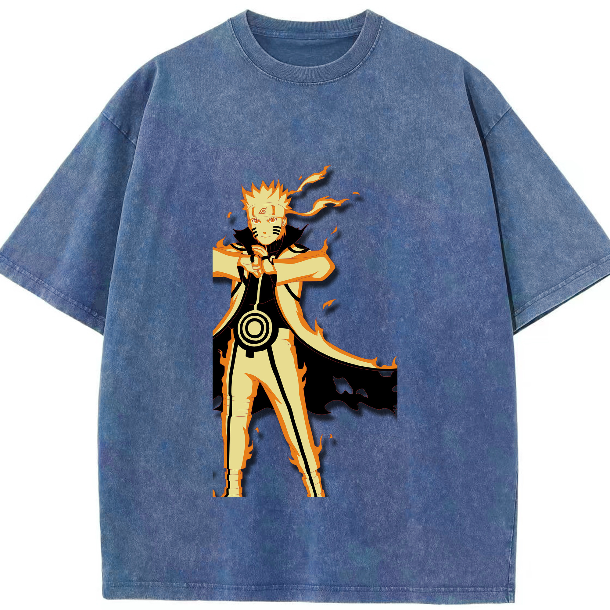 （画像用） NARUTO -ナルト- うずまき ナルト Uzumaki Naruto 綿100% ヴィンテージ風 半袖Tシャツ（フロントプリント）