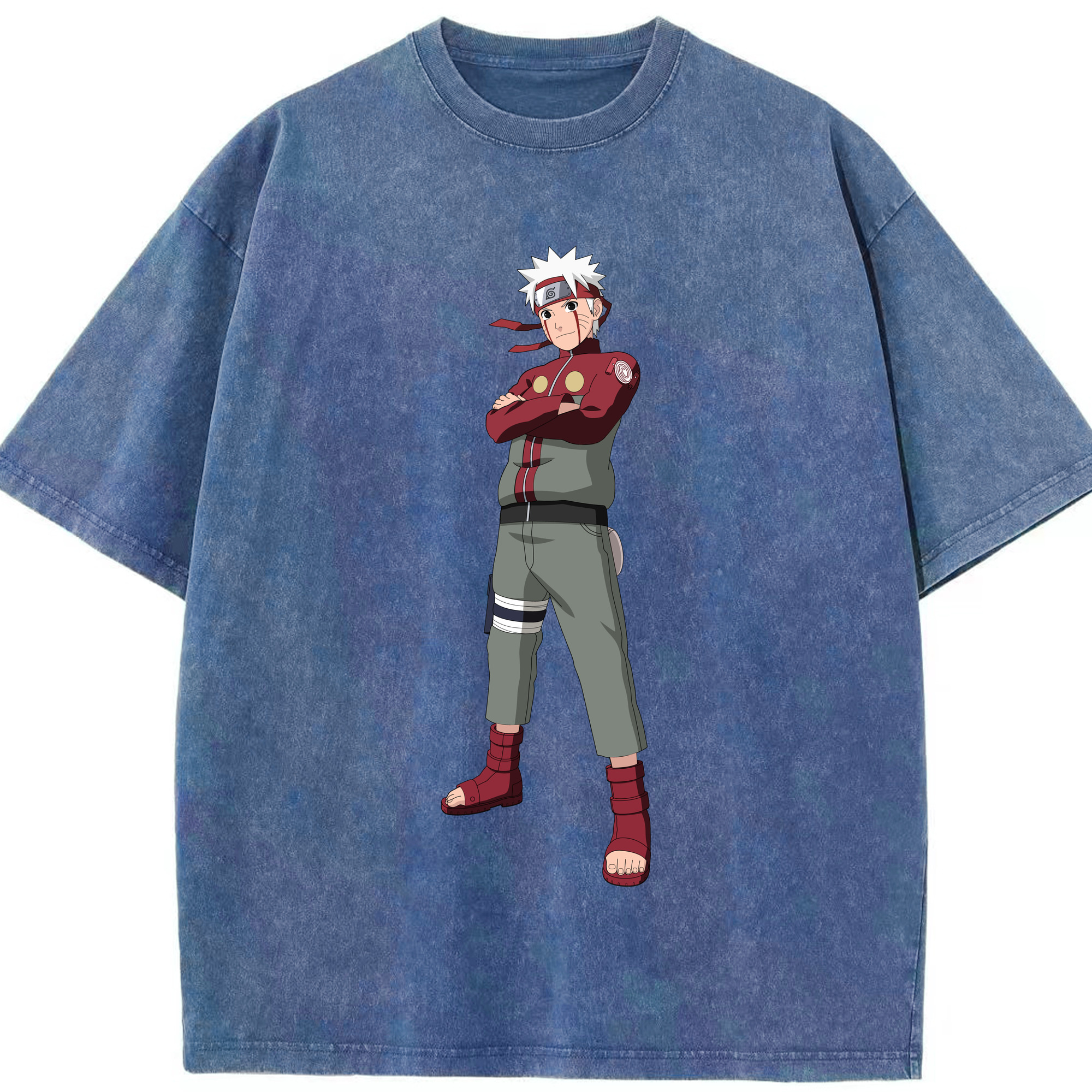（画像用） NARUTO -ナルト- うずまき ナルト Uzumaki Naruto 綿100% ヴィンテージ風 半袖Tシャツ（フロントプリント）
