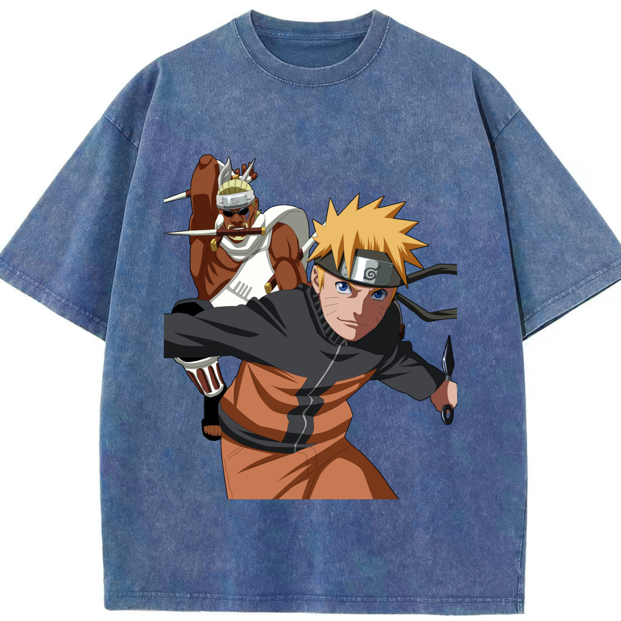 （画像用） NARUTO -ナルト- うずまき ナルト Uzumaki Naruto 綿100% ヴィンテージ風 半袖Tシャツ（フロントプリント）