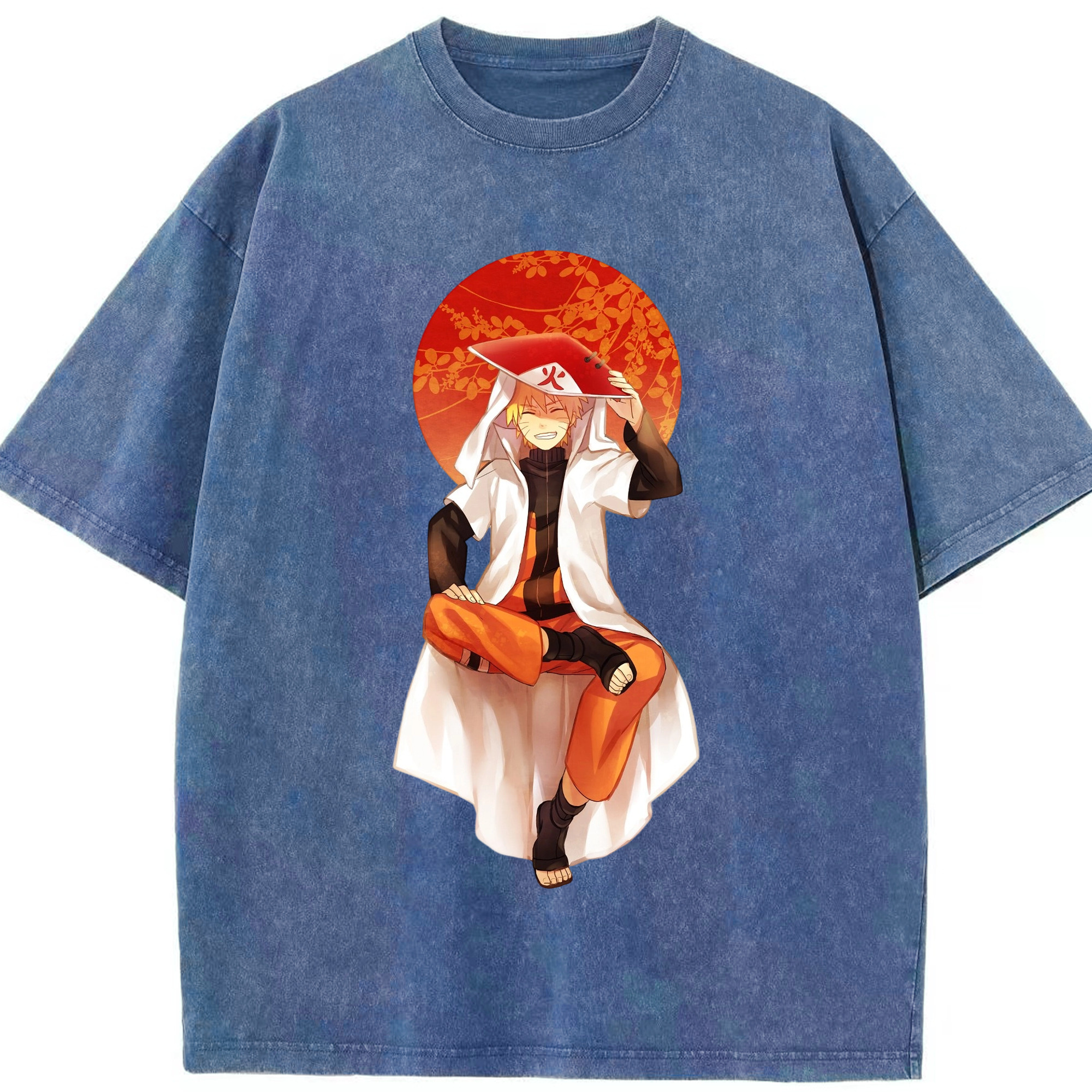 （画像用） NARUTO -ナルト- うずまき ナルト Uzumaki Naruto 綿100% ヴィンテージ風 半袖Tシャツ（フロントプリント）