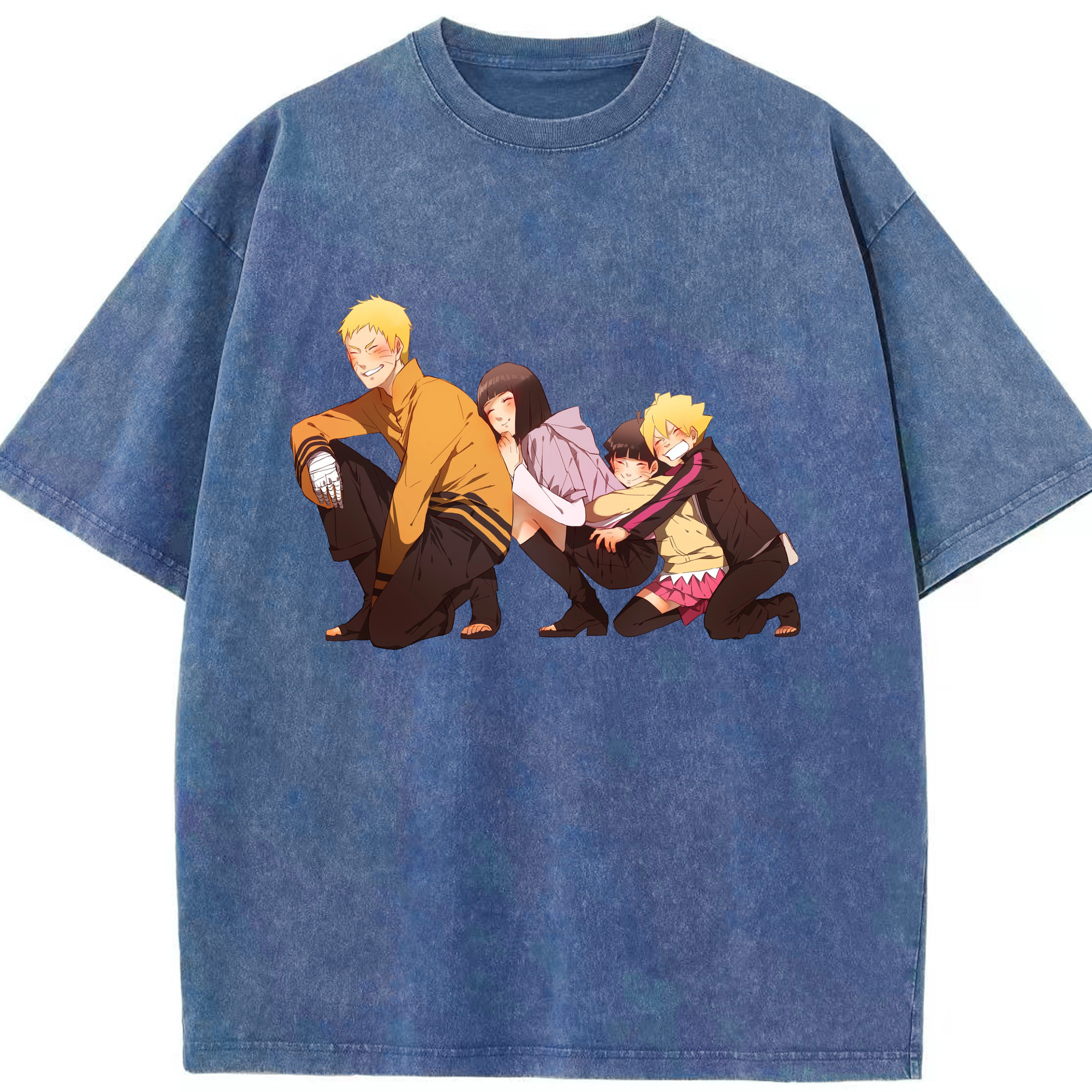 （画像用） NARUTO -ナルト- うずまき ナルト Uzumaki Naruto 綿100% ヴィンテージ風 半袖Tシャツ（フロントプリント）