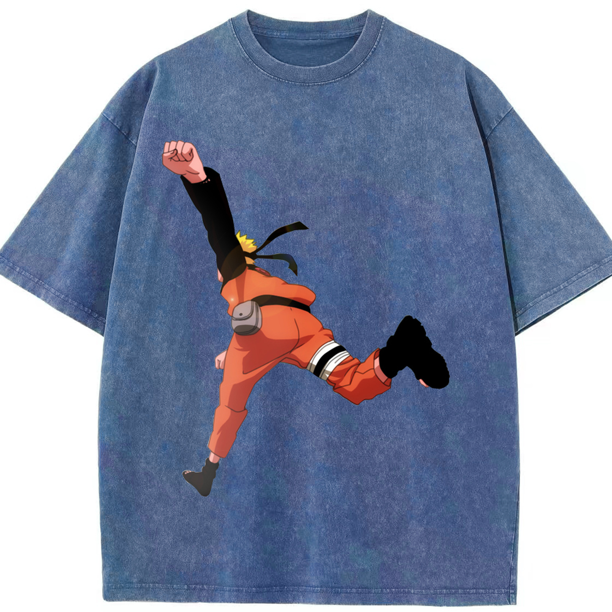 （画像用） NARUTO -ナルト- うずまき ナルト Uzumaki Naruto 綿100% ヴィンテージ風 半袖Tシャツ（フロントプリント）